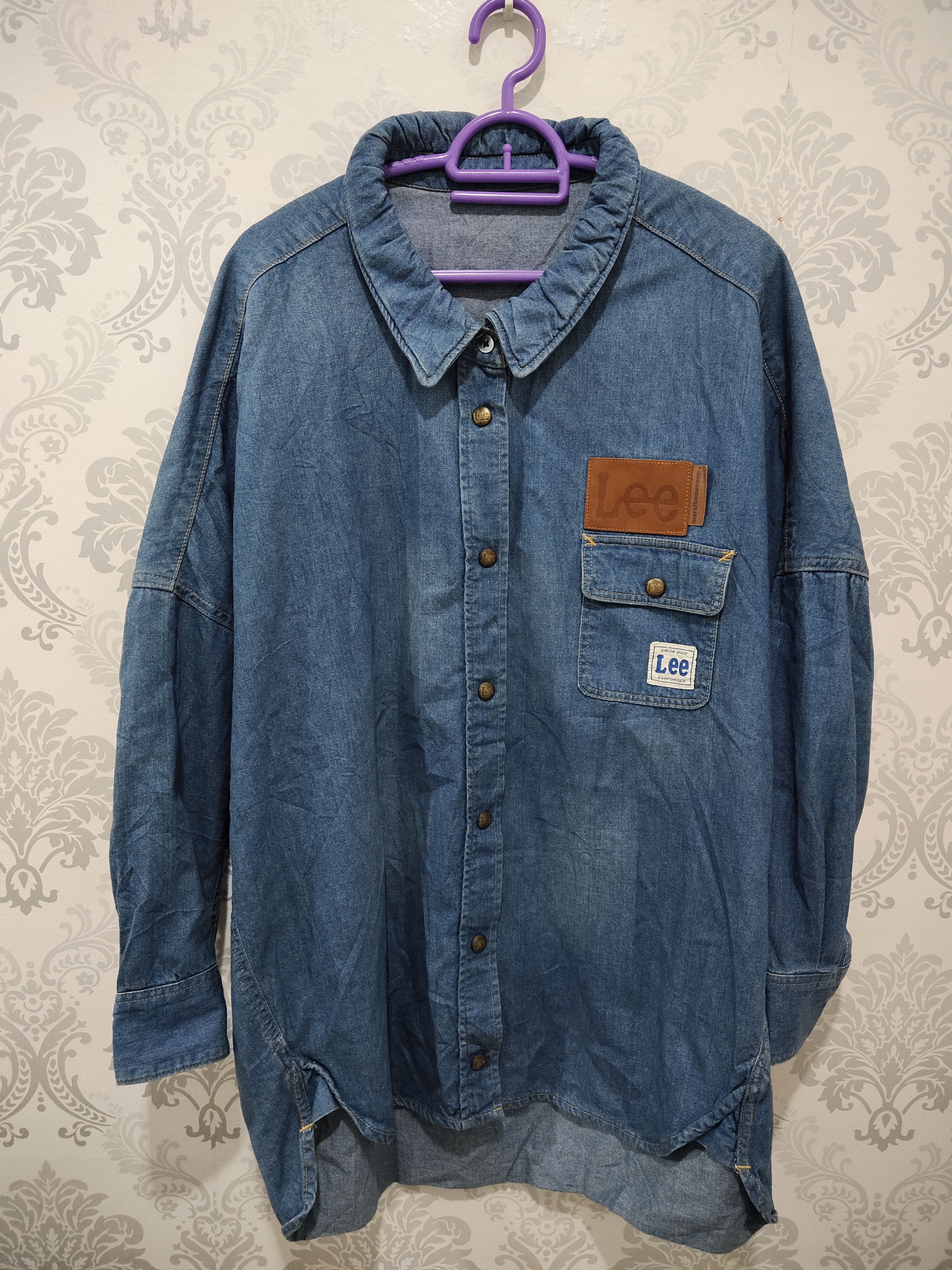 Lee × mercibeaucoup Rare Denim Shirt Lee X Mercibeaucoup design Issey Miyake Size US M / EU 48-50 / 2 - 2 Thumbnail