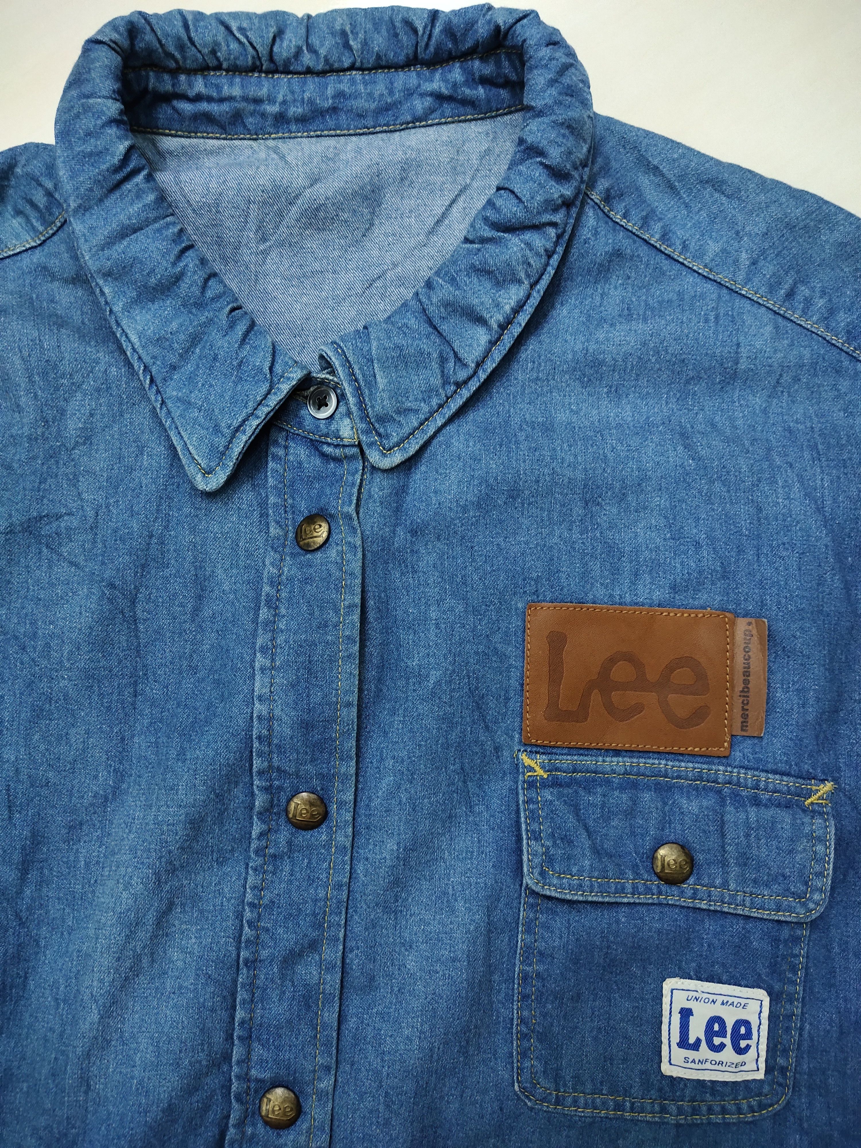 Lee × mercibeaucoup Rare Denim Shirt Lee X Mercibeaucoup design Issey Miyake Size US M / EU 48-50 / 2 - 3 Thumbnail