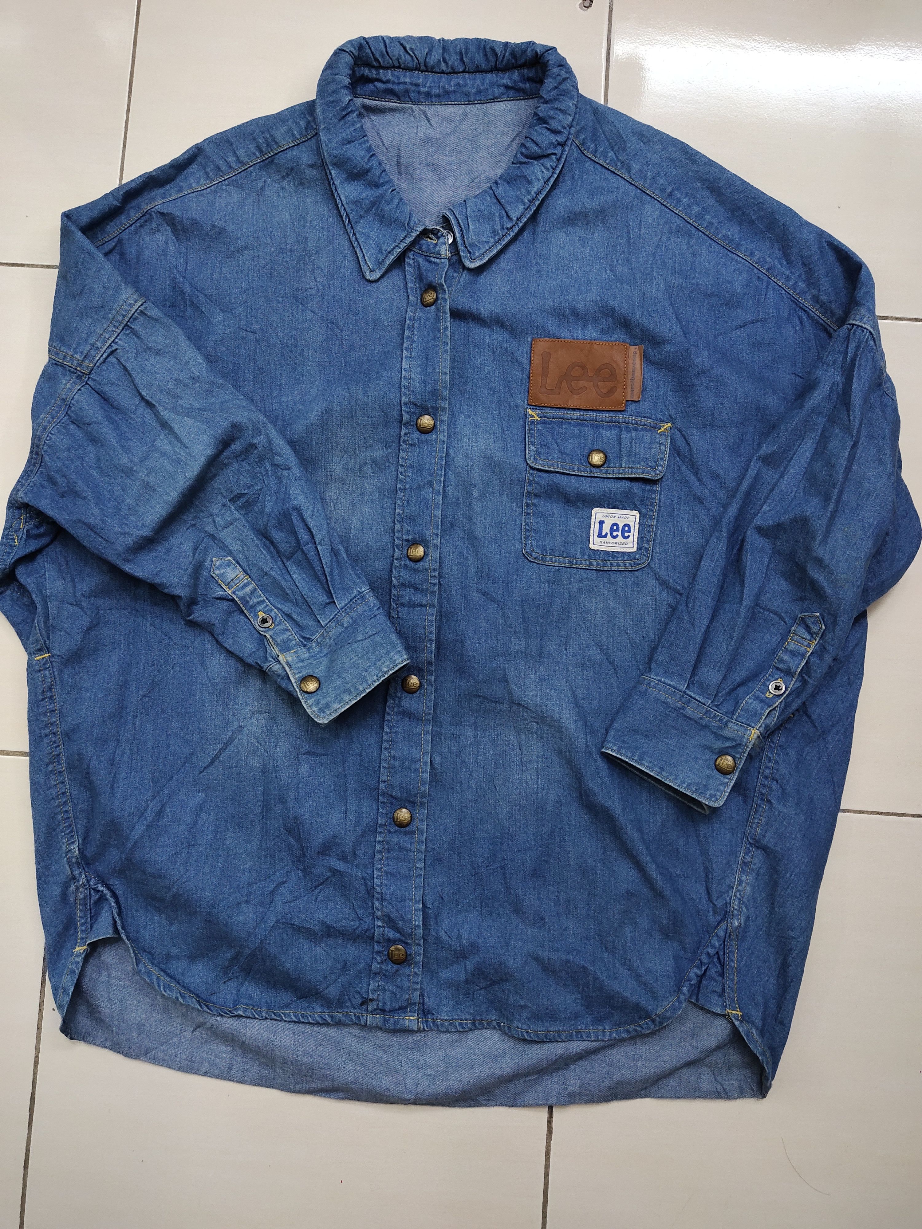 Lee × mercibeaucoup Rare Denim Shirt Lee X Mercibeaucoup design Issey Miyake Size US M / EU 48-50 / 2 - 1 Thumbnail