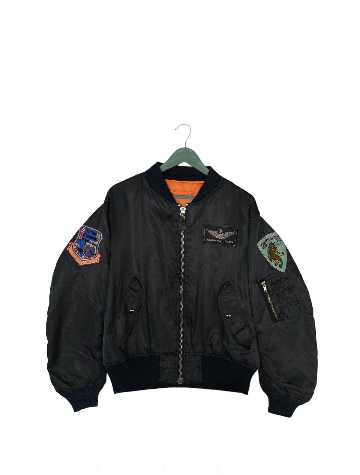 Alpha Industries Vintage Reversible Airdrop MA-1 Officer Bomber Jacket Size US M / EU 48-50 / 2 - 1 Thumbnail