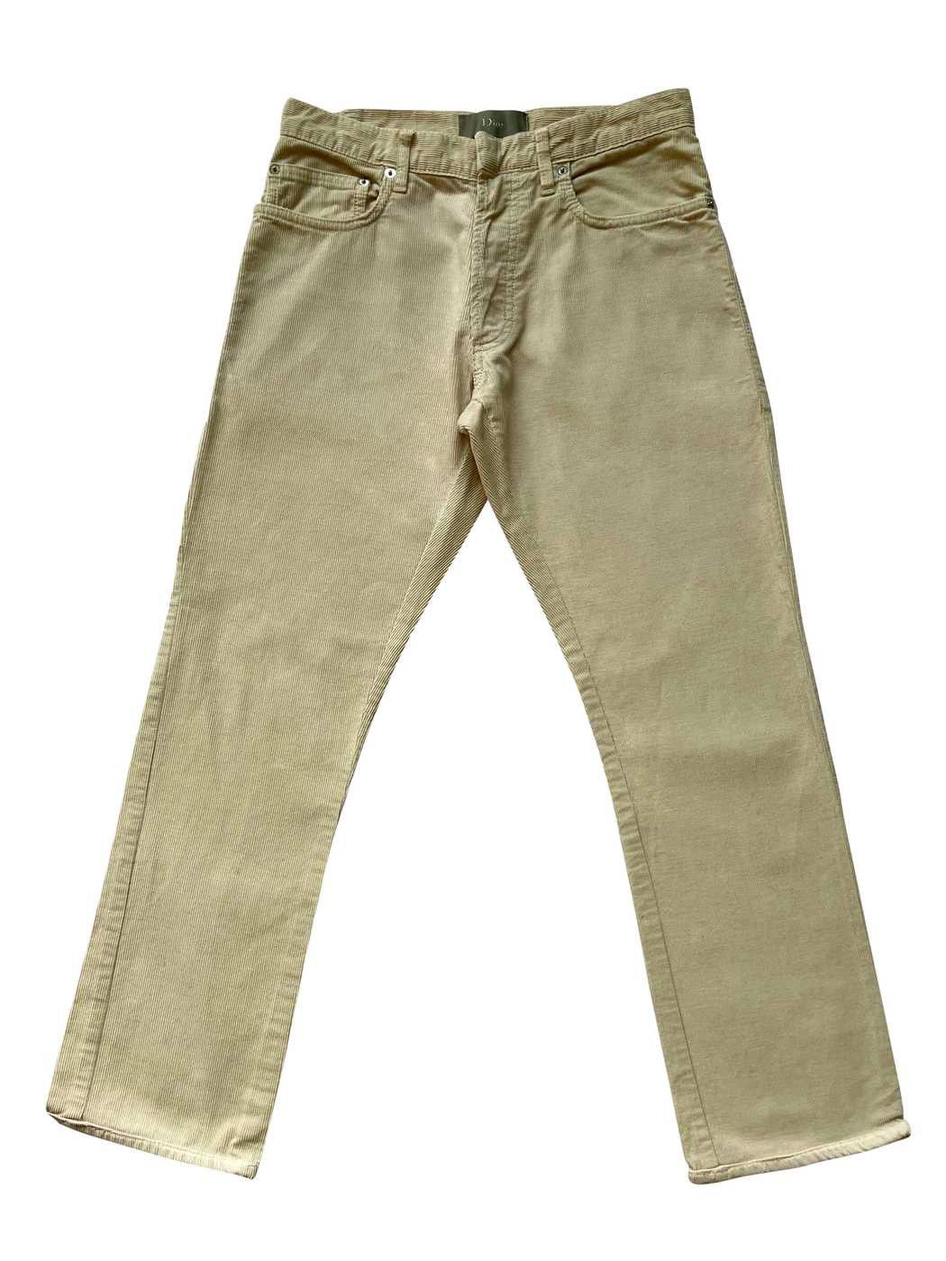 Dior × Hedi Slimane ⚡️QUICK SALE⚡️Dior by Hedi Slimane Beige Corduroy Pants Size US 29 - 1 Thumbnail