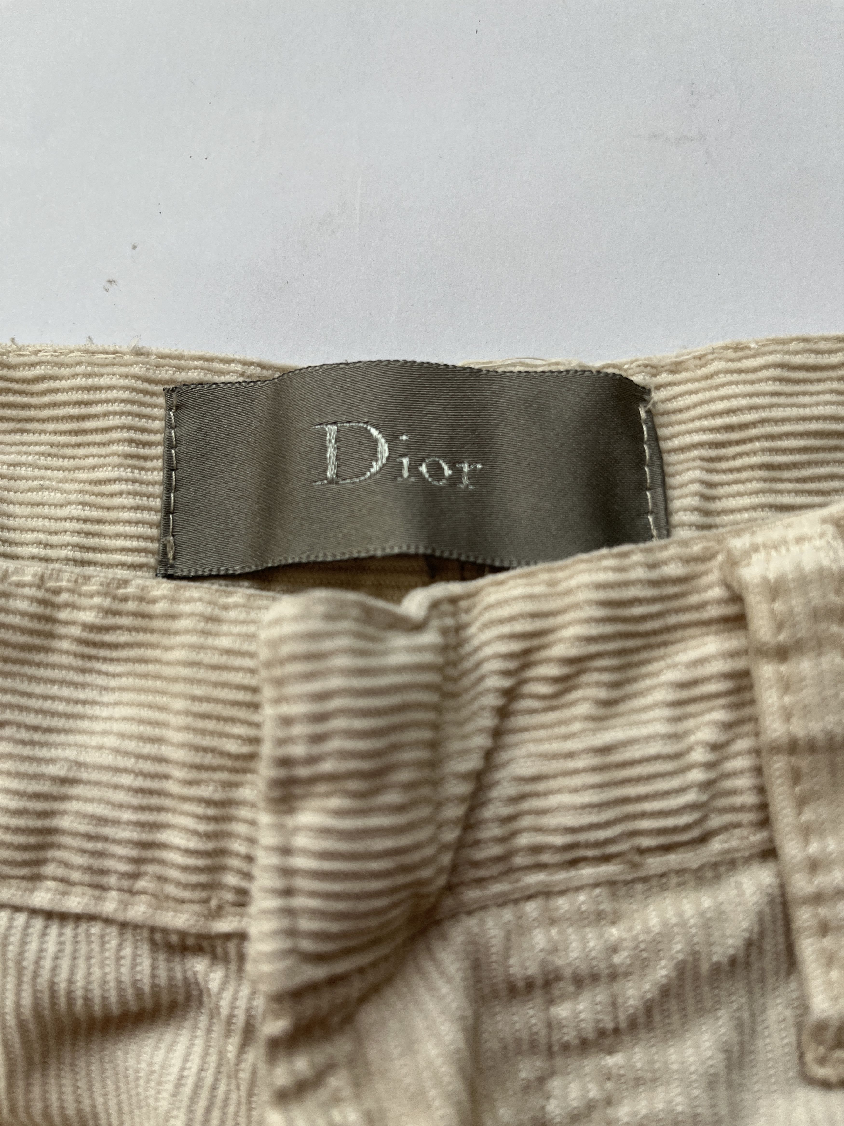 Dior × Hedi Slimane ⚡️QUICK SALE⚡️Dior by Hedi Slimane Beige Corduroy Pants Size US 29 - 3 Thumbnail