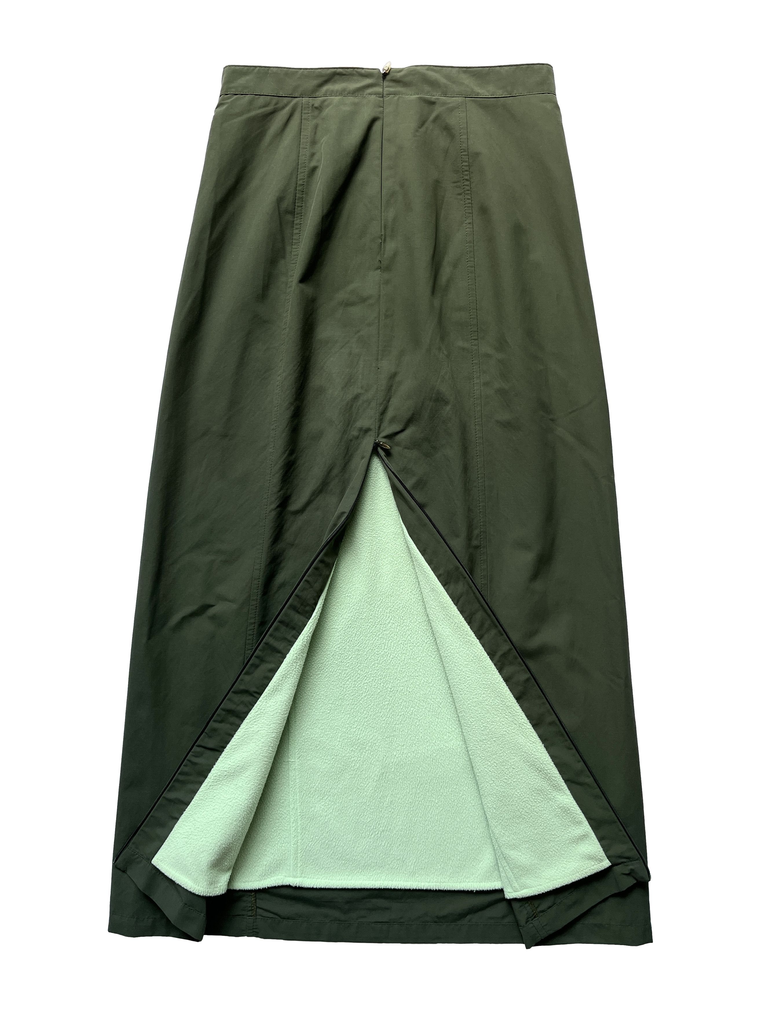 Mandarina Duck ⚡️QUICK SALE⚡️1990's Mandarina Duck Exowear Dark Green Skirt Size 27" / US 4 / IT 40 - 3 Thumbnail
