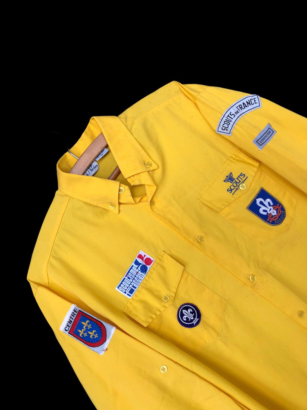 Vintage RARE🔥Vintage 80s France Scouts with Patches B/D Shirt Size US L / EU 52-54 / 3 - 1 Thumbnail