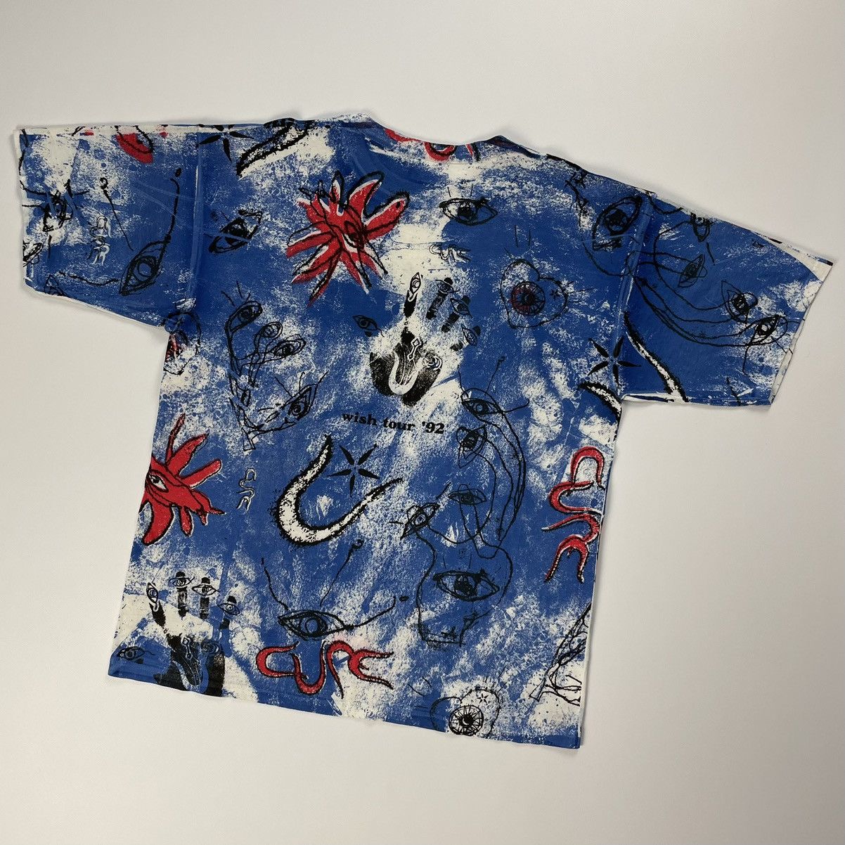 The Cure × Vintage Vintage The Cure Wish Tour 1992 All Over Print T-Shirt Size US L / EU 52-54 / 3 - 7 Thumbnail