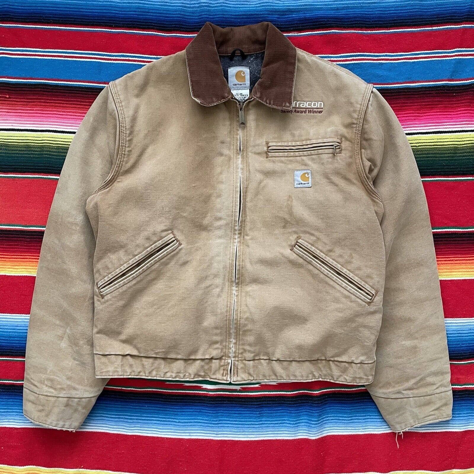 Vintage Vintage Carhartt J01 BRN Blanket Lined Detroit Work Jacket