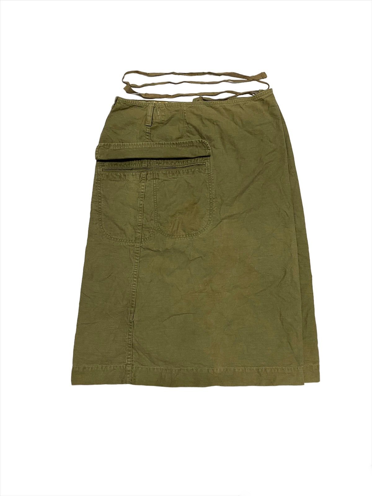 OMNIGOD Vintage Omnigod Oversize Army Green Cargo Skirt Size 32" / US 10 / IT 46 - 2 Thumbnail
