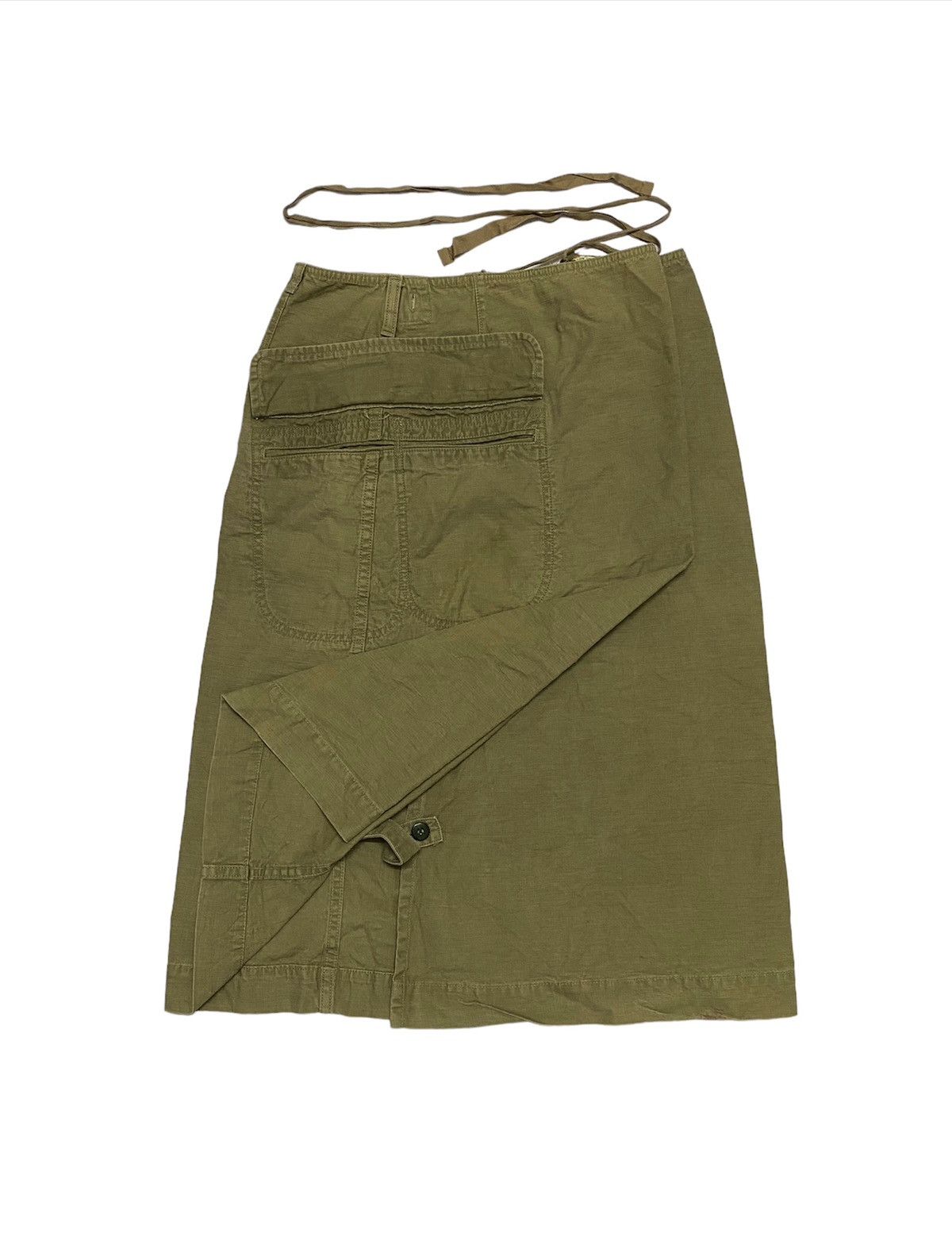 OMNIGOD Vintage Omnigod Oversize Army Green Cargo Skirt Size 32" / US 10 / IT 46 - 1 Thumbnail