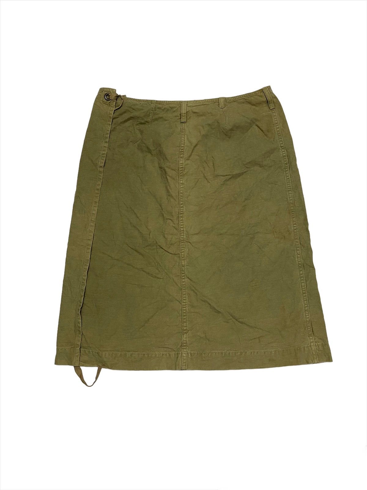 OMNIGOD Vintage Omnigod Oversize Army Green Cargo Skirt Size 32" / US 10 / IT 46 - 4 Thumbnail