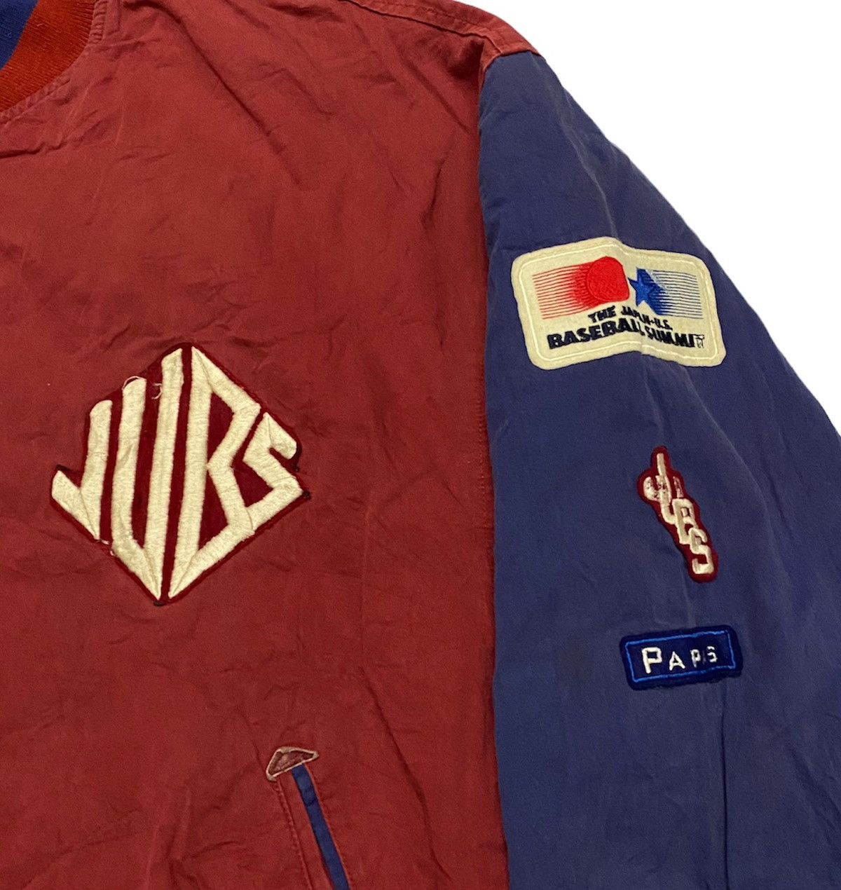 Japanese Brand Vtg PAPAS Baseball The Japan Us Multicolor Bomber jacket Size US XL / EU 56 / 4 - 12 Thumbnail
