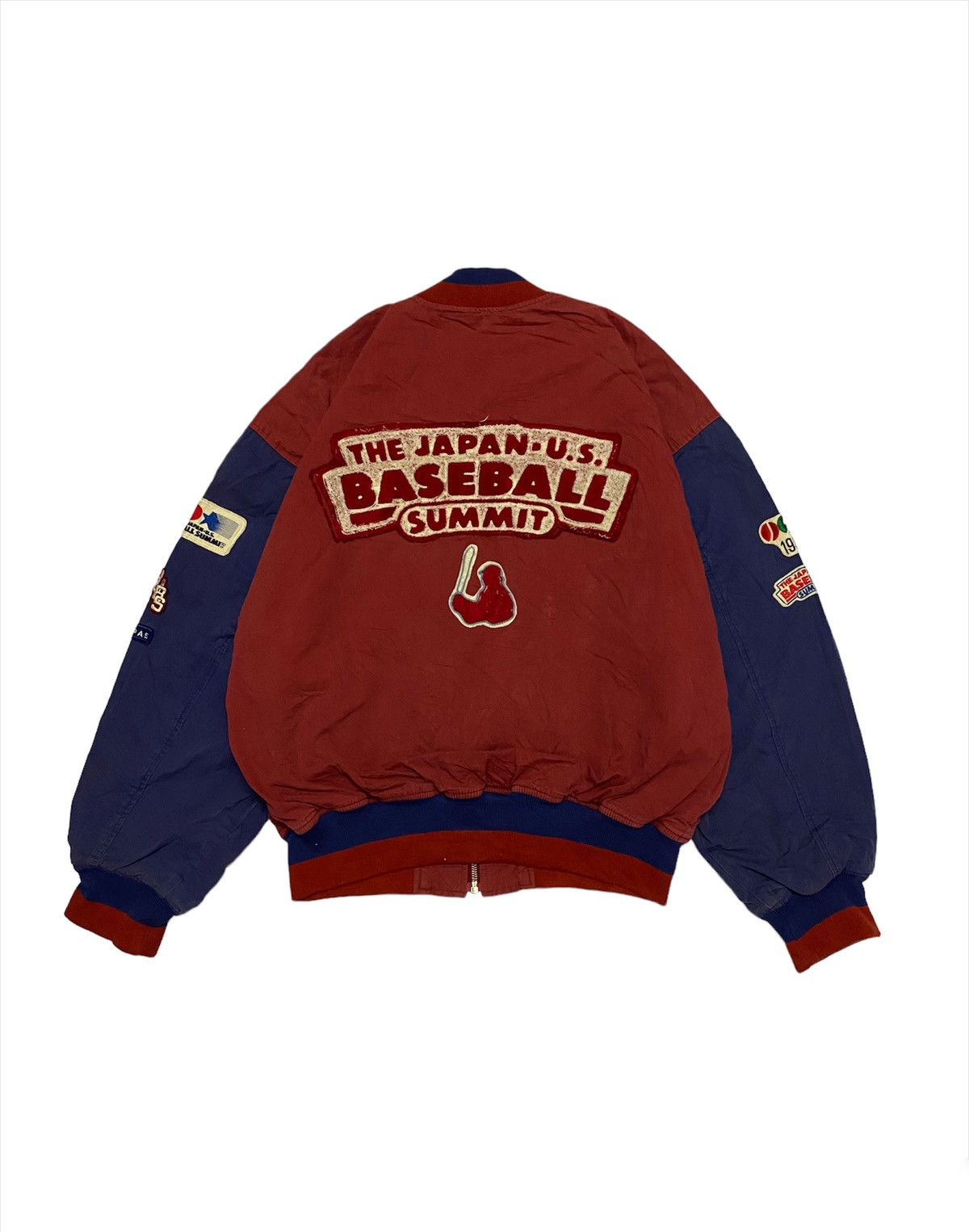 Japanese Brand Vtg PAPAS Baseball The Japan Us Multicolor Bomber jacket Size US XL / EU 56 / 4 - 1 Thumbnail