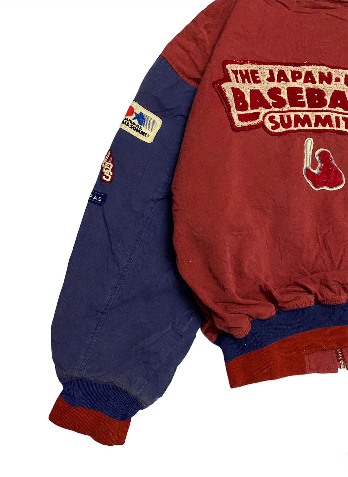 Japanese Brand Vtg PAPAS Baseball The Japan Us Multicolor Bomber jacket Size US XL / EU 56 / 4 - 8 Thumbnail
