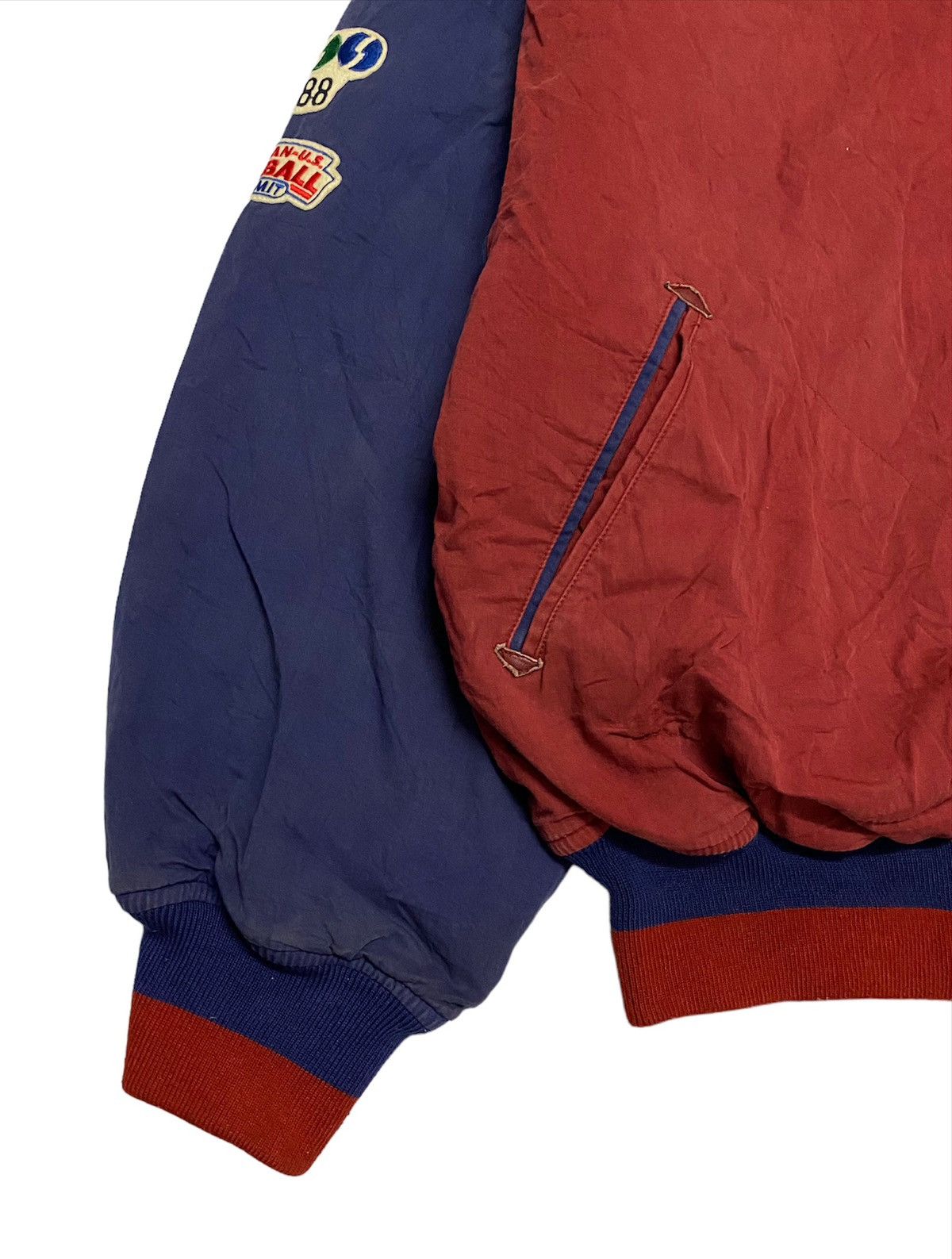 Japanese Brand Vtg PAPAS Baseball The Japan Us Multicolor Bomber jacket Size US XL / EU 56 / 4 - 6 Thumbnail