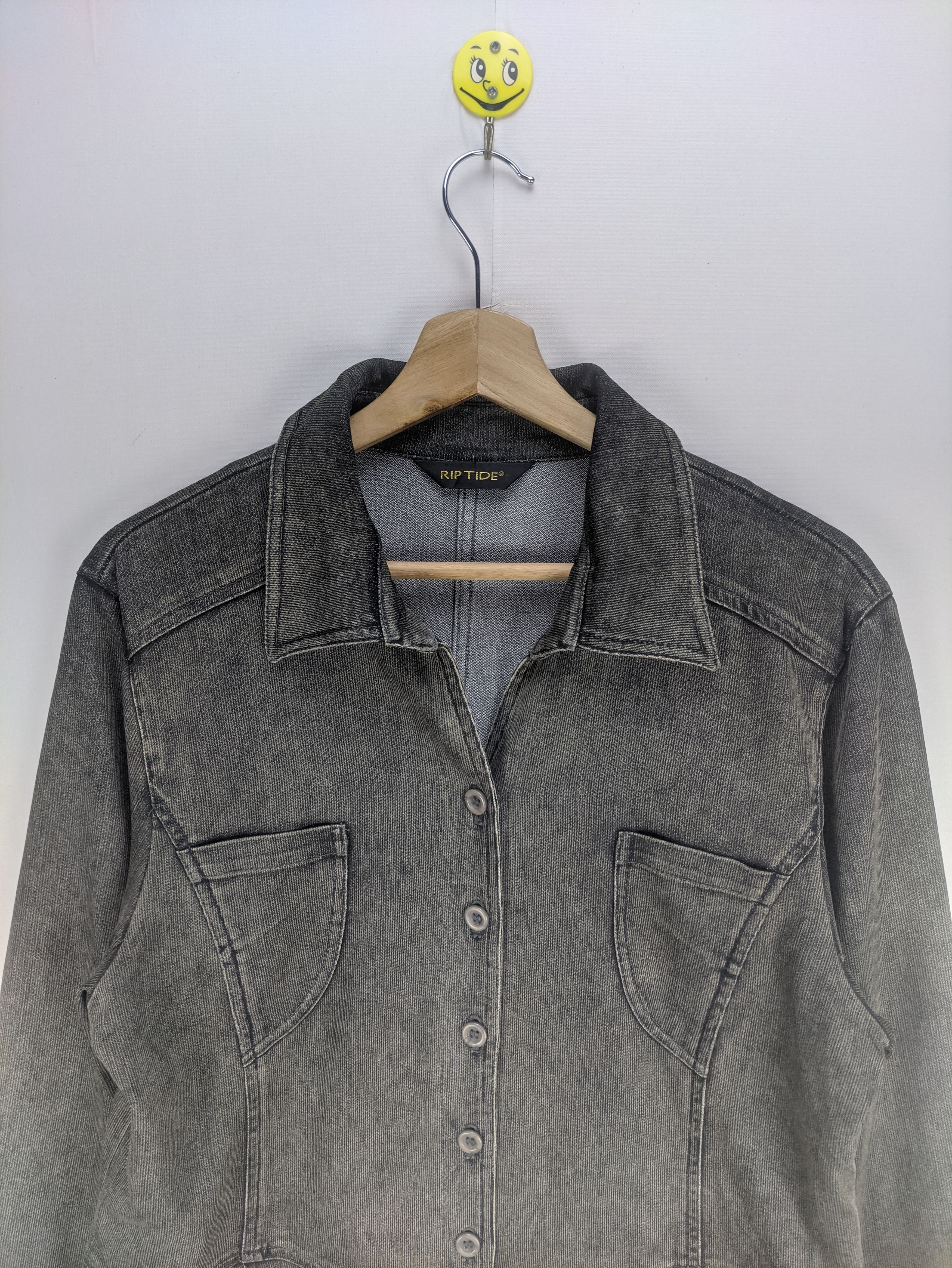 Japanese Brand Steals🔥Vintage Jacket Button Up by Rip Tide Size M / US 6-8 / IT 42-44 - 6 Thumbnail