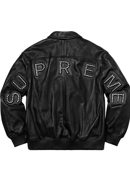 Supreme Supreme Leather Jacket Arch Logo | Grailed