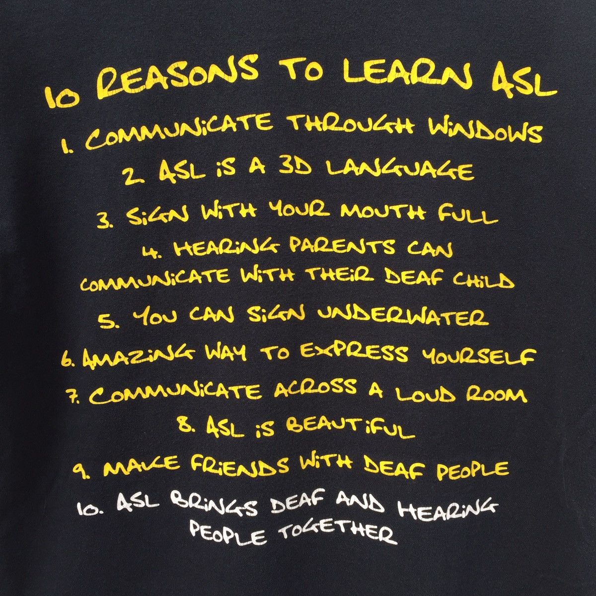 American Stitch AMERICAN SIGN LANGUAGE CLUB T-SHIRTS Size US M / EU 48-50 / 2 - 5 Thumbnail