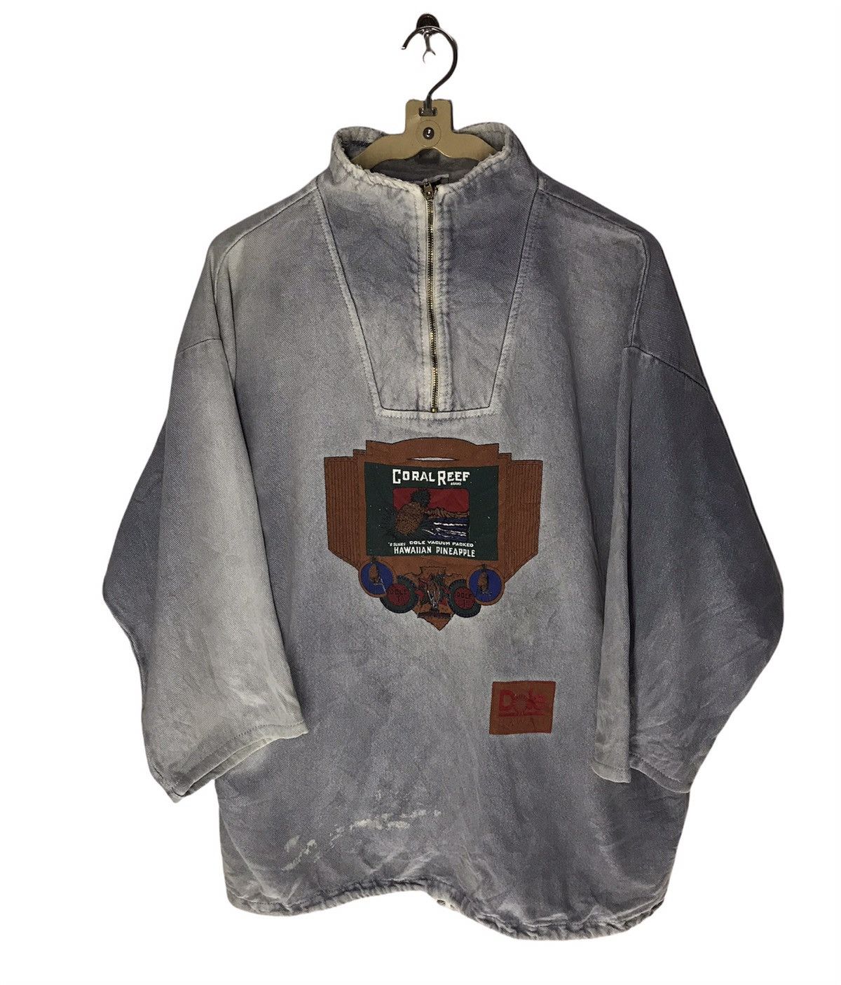 Vintage Vintage dole hawaii distressed denim half zipper shirt Size US L / EU 52-54 / 3 - 2 Thumbnail