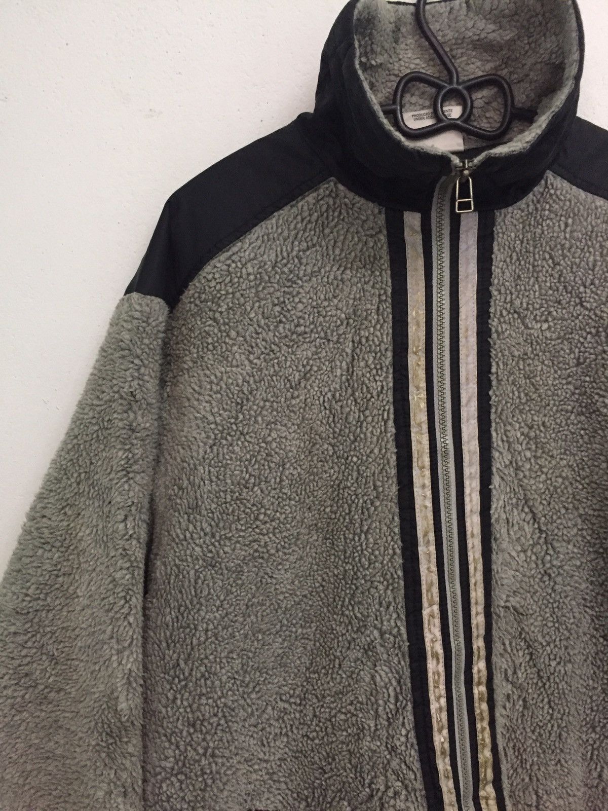 Adidas Adidas 3 Stripes Fleece Zipper Jacket MADE IN JAPAN Size US L / EU 52-54 / 3 - 4 Thumbnail