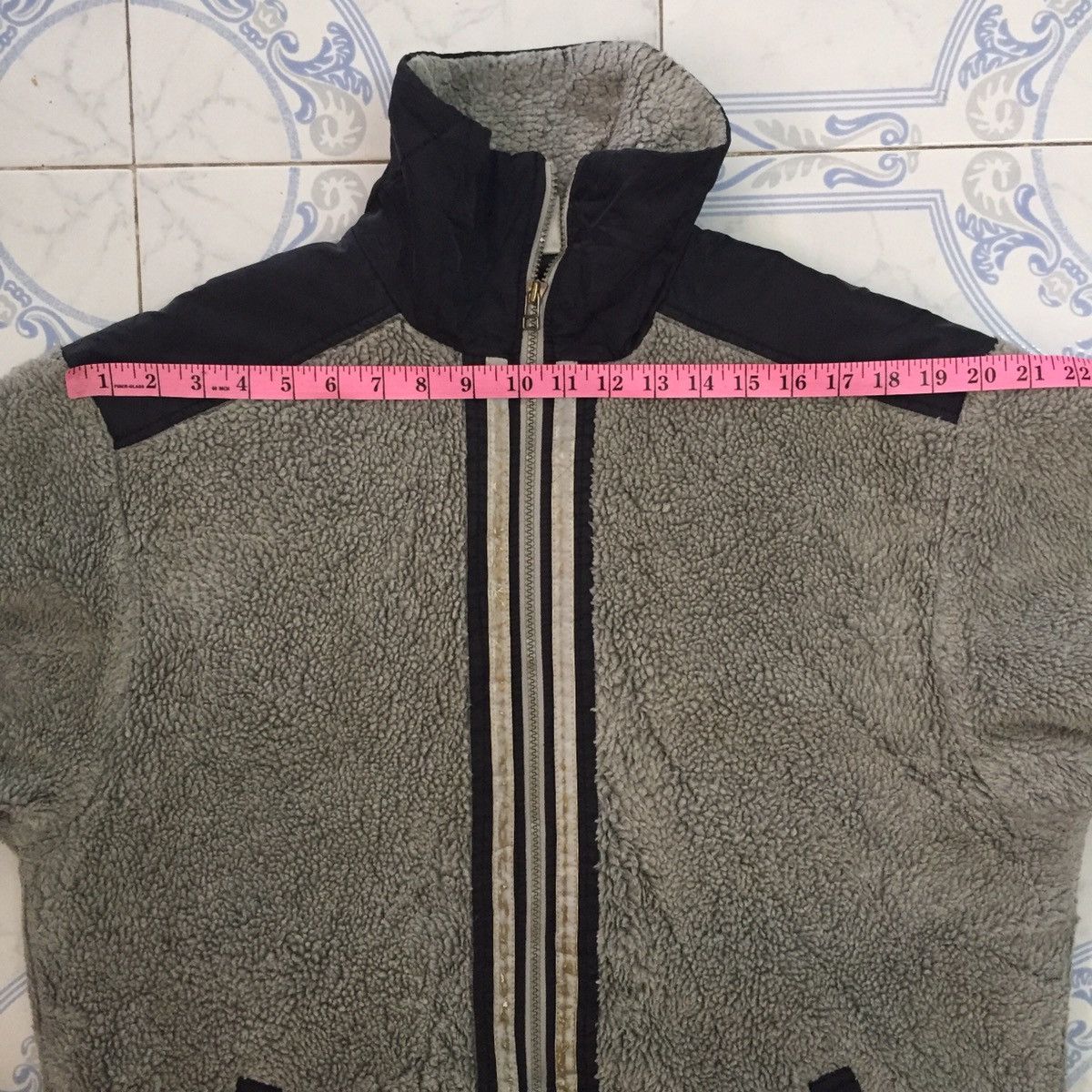 Adidas Adidas 3 Stripes Fleece Zipper Jacket MADE IN JAPAN Size US L / EU 52-54 / 3 - 24 Thumbnail