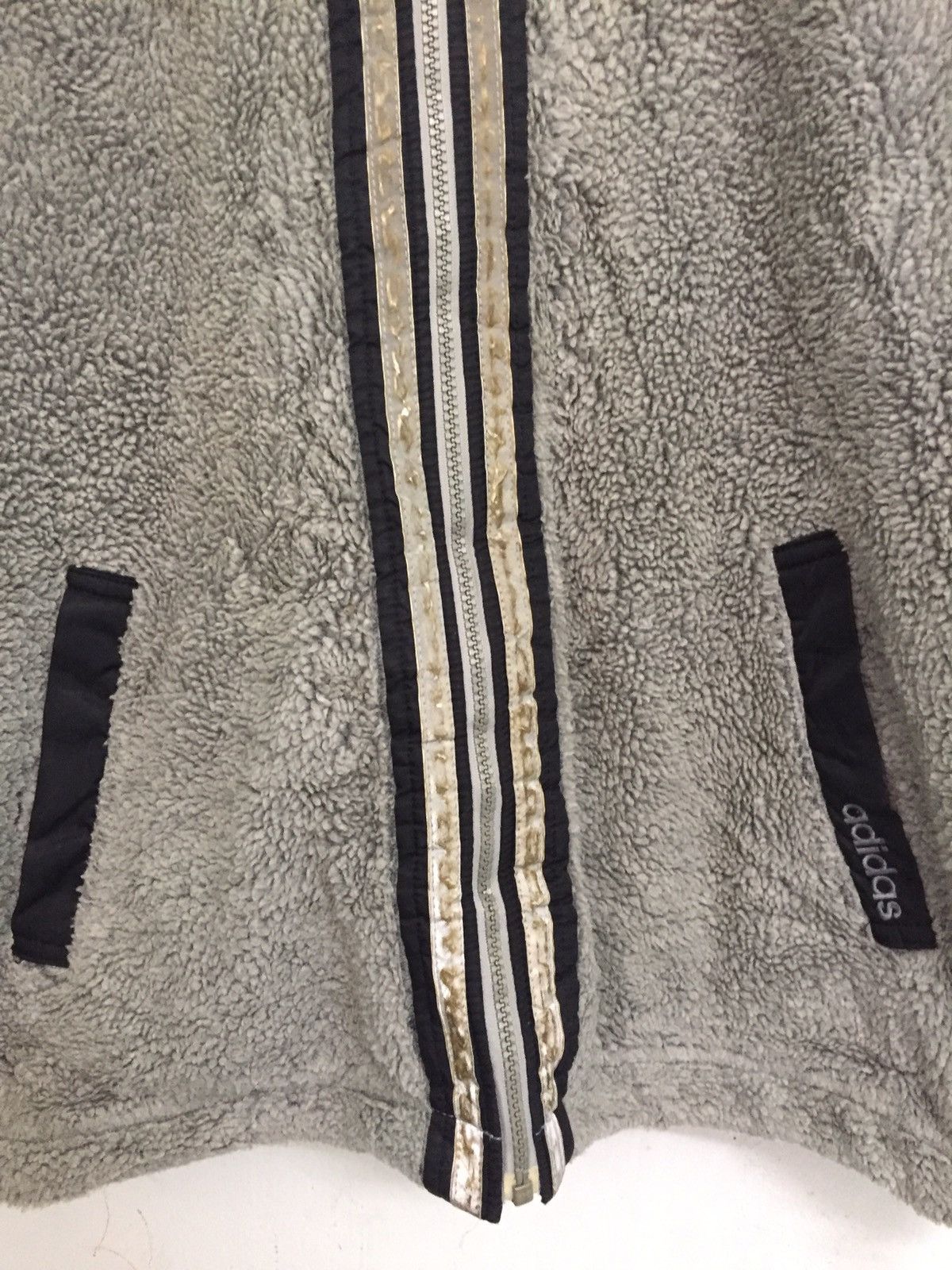 Adidas Adidas 3 Stripes Fleece Zipper Jacket MADE IN JAPAN Size US L / EU 52-54 / 3 - 7 Thumbnail