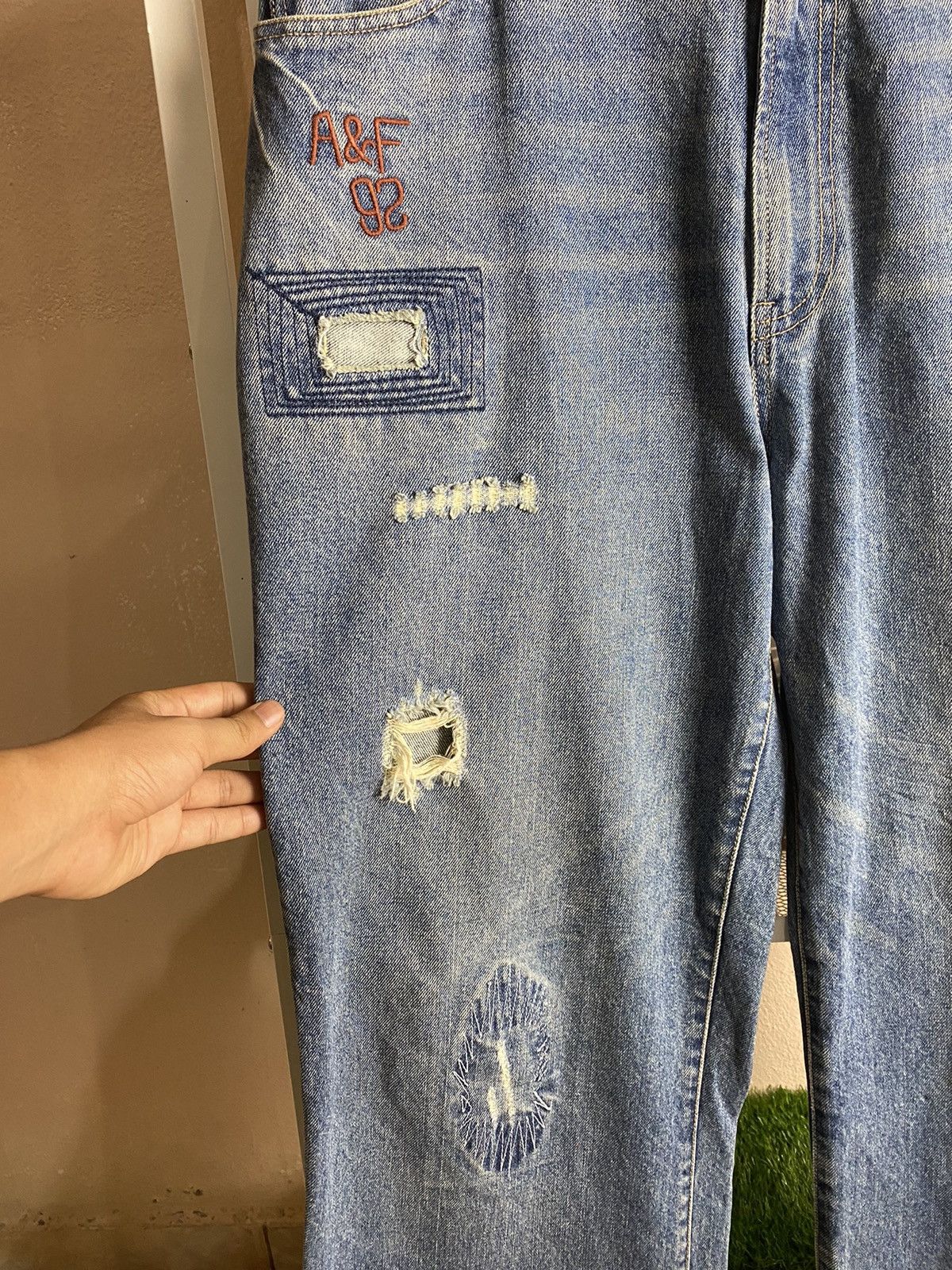 Abercrombie & Fitch Vintage Distressed Abercombie & Fitch Patchwork Baggy Jeans Size US 39 - 5 Thumbnail