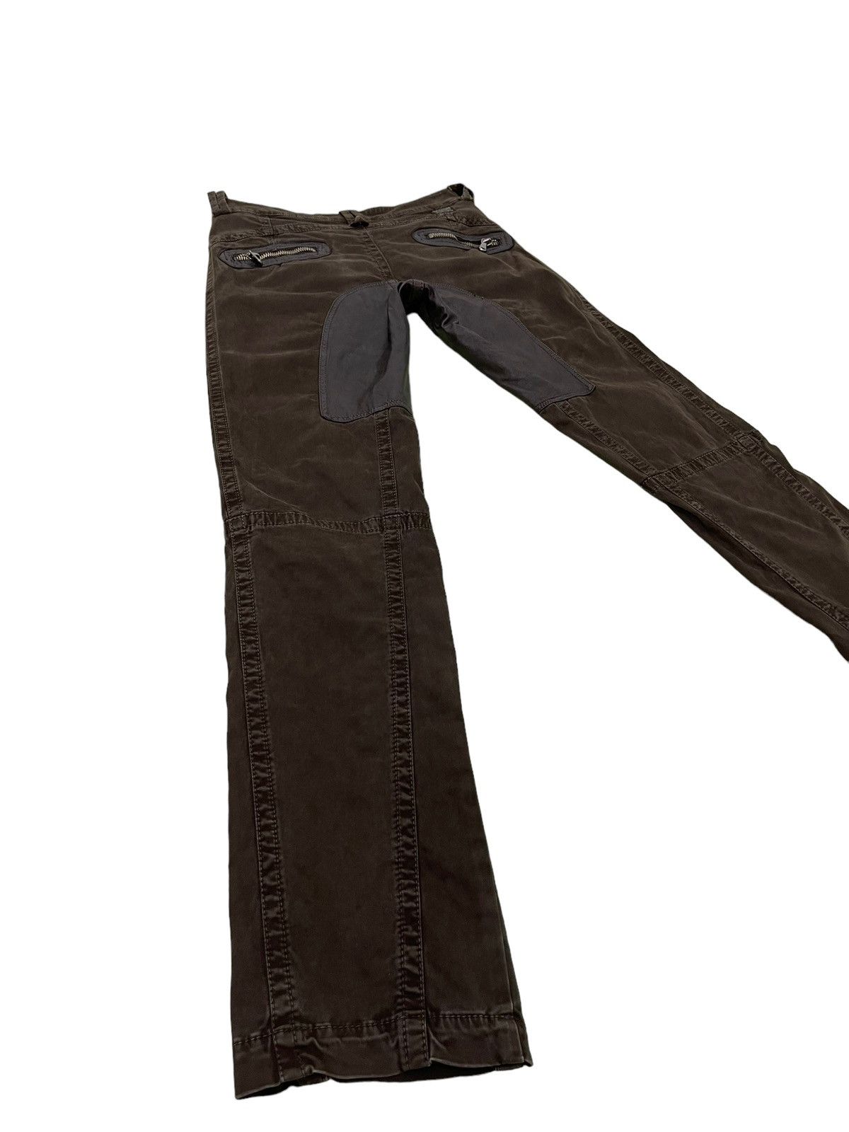 Japanese Brand Slim Biker Chinook Stretch Hybrid Moleskin Leather 1🟦2 Size US 31 - 3 Thumbnail