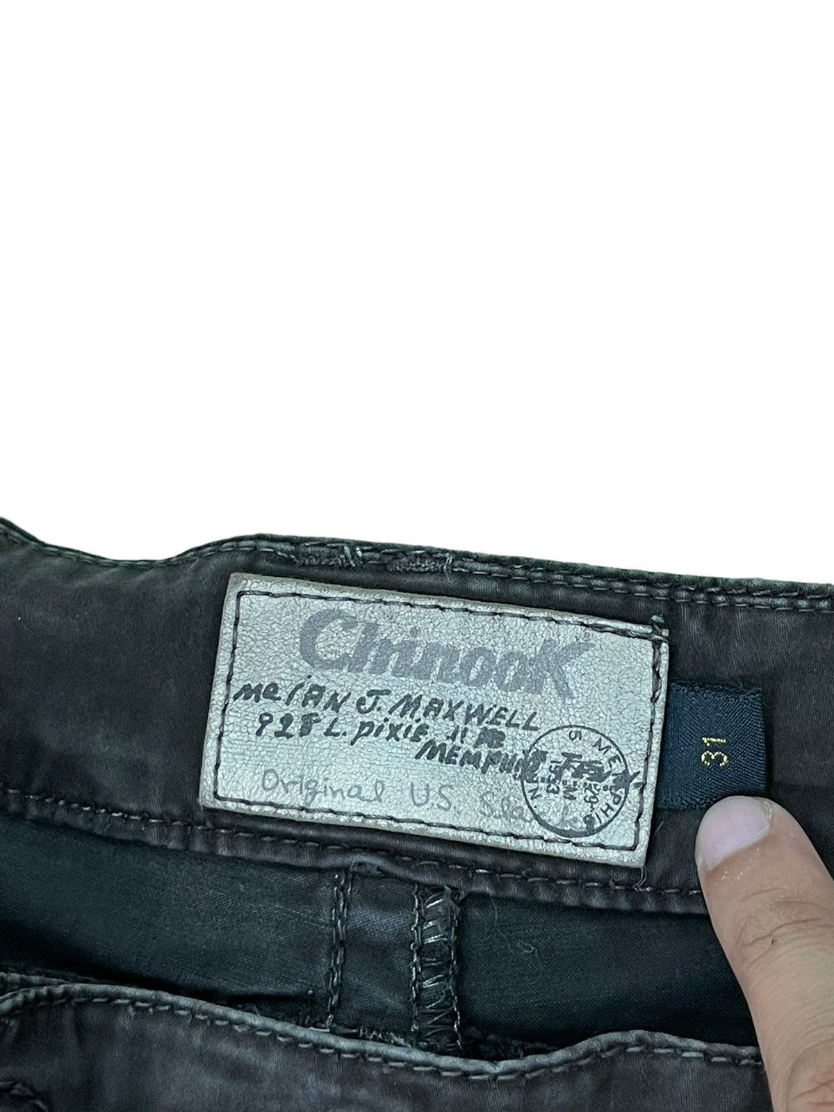 Japanese Brand Slim Biker Chinook Stretch Hybrid Moleskin Leather 1🟦2 Size US 31 - 23 Thumbnail