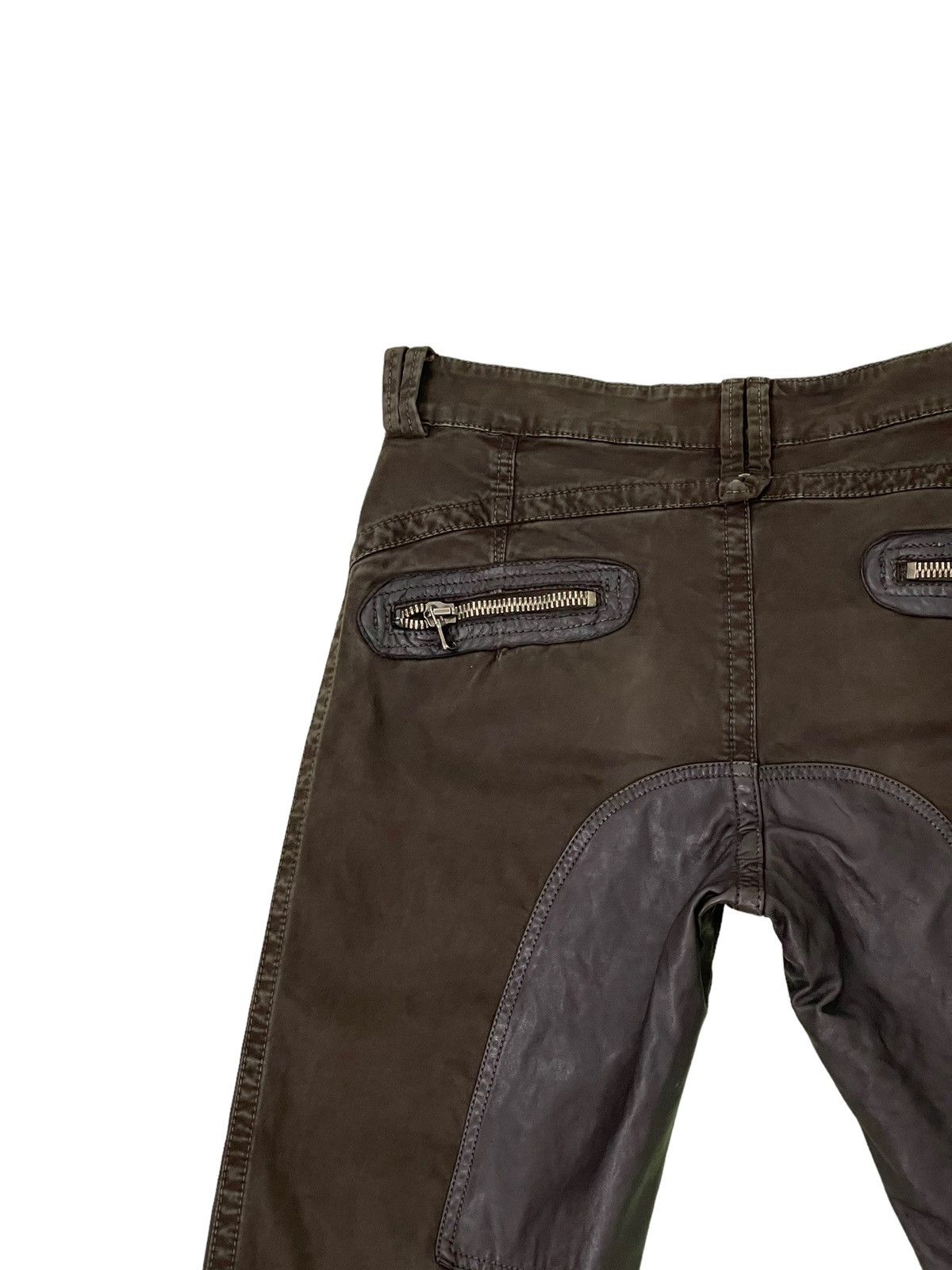 Japanese Brand Slim Biker Chinook Stretch Hybrid Moleskin Leather 1🟦2 Size US 31 - 1 Thumbnail