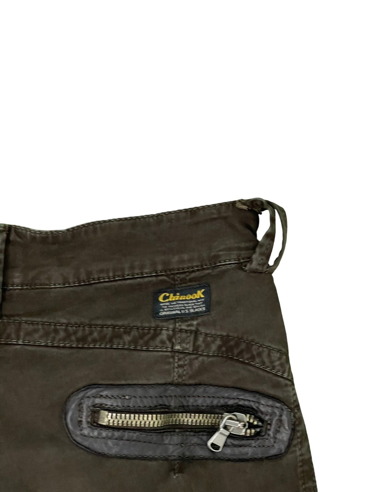 Japanese Brand Slim Biker Chinook Stretch Hybrid Moleskin Leather 1🟦2 Size US 31 - 10 Thumbnail