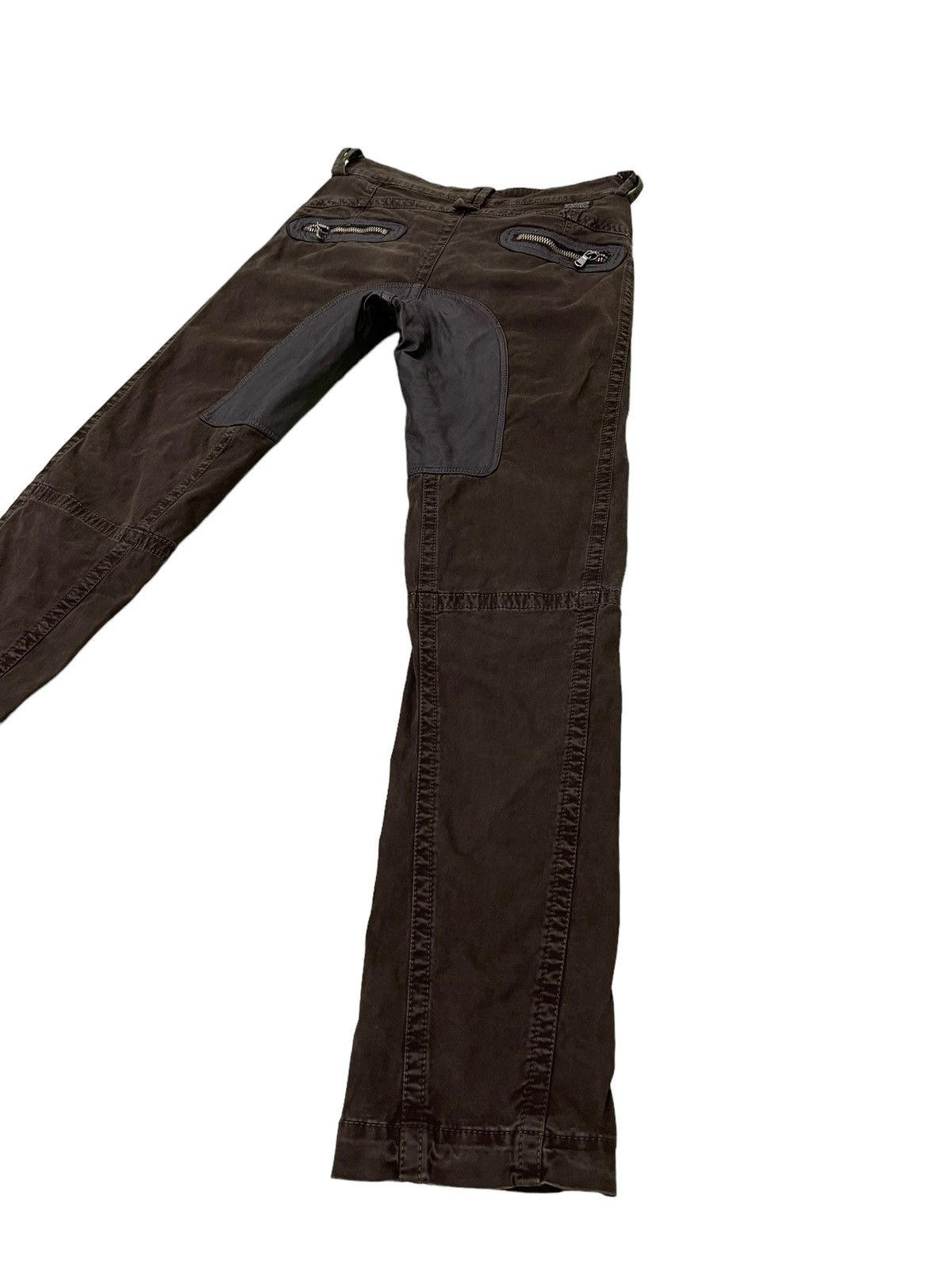 Japanese Brand Slim Biker Chinook Stretch Hybrid Moleskin Leather 1🟦2 Size US 31 - 4 Thumbnail