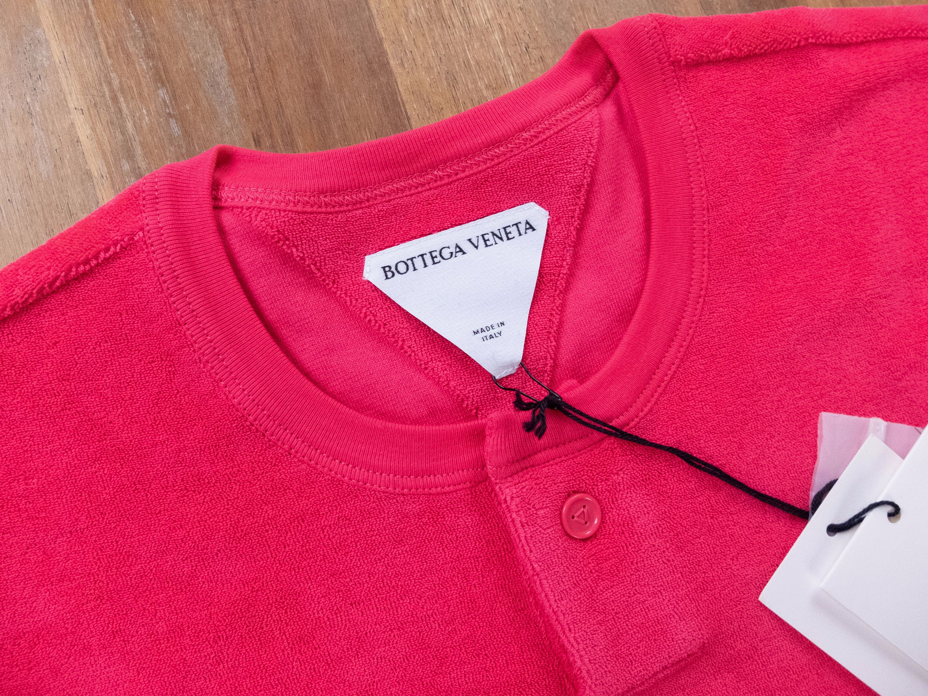 Bottega Veneta BOTTEGA VENETA pink towelling terrycloth t-shirt Large NWT q Size US L / EU 52-54 / 3 - 2 Thumbnail