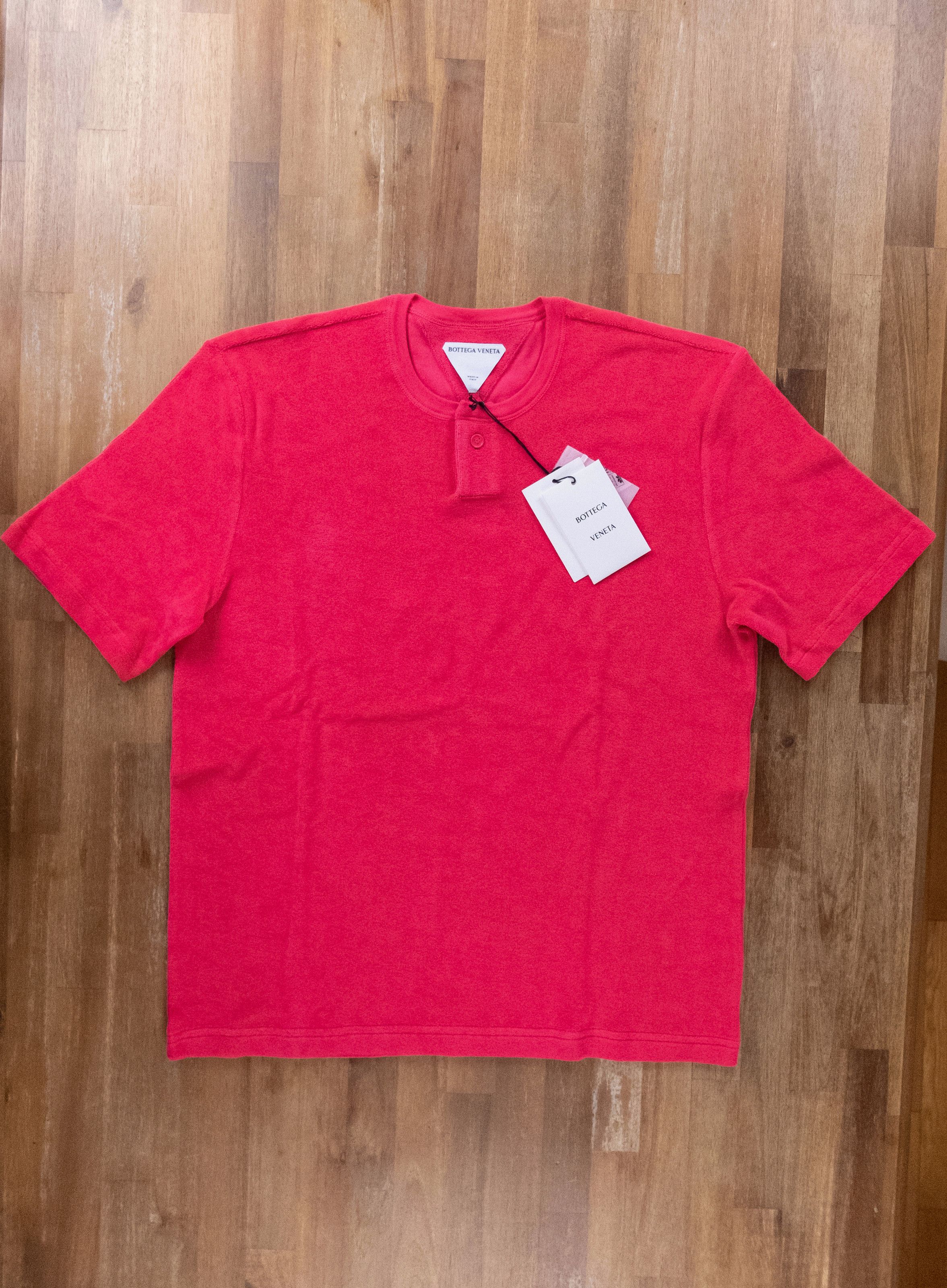 Bottega Veneta BOTTEGA VENETA pink towelling terrycloth t-shirt Large NWT q Size US L / EU 52-54 / 3 - 1 Thumbnail