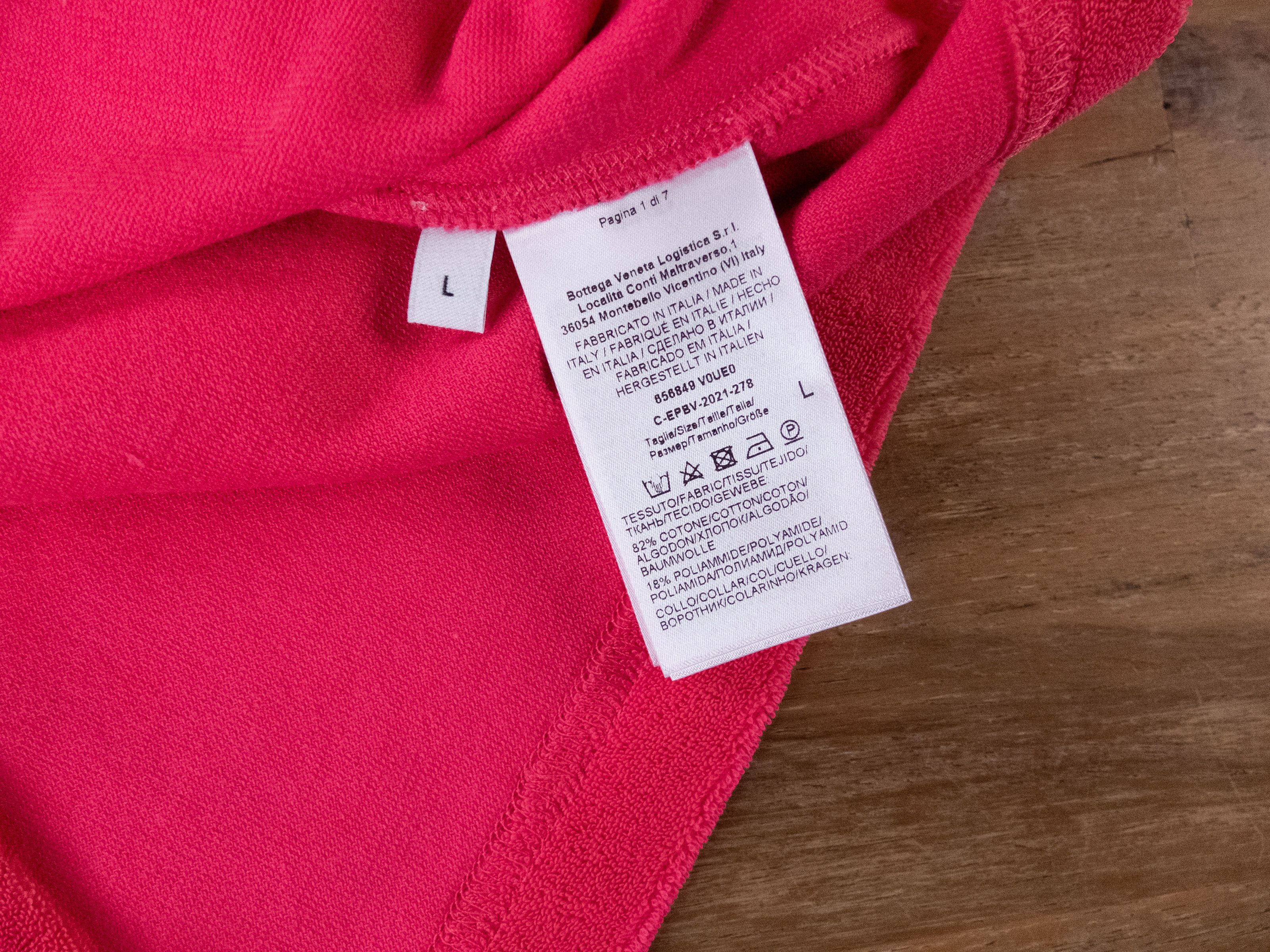 Bottega Veneta BOTTEGA VENETA pink towelling terrycloth t-shirt Large NWT q Size US L / EU 52-54 / 3 - 4 Thumbnail