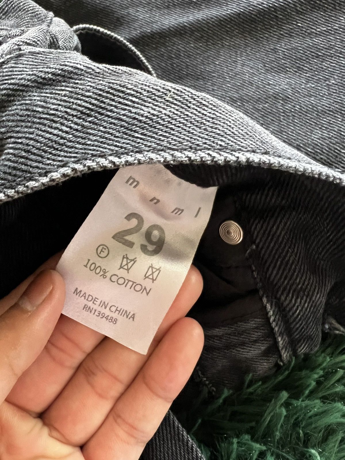 MNML MNML D212 Cropped Black Denim Size US 29 - 3 Thumbnail