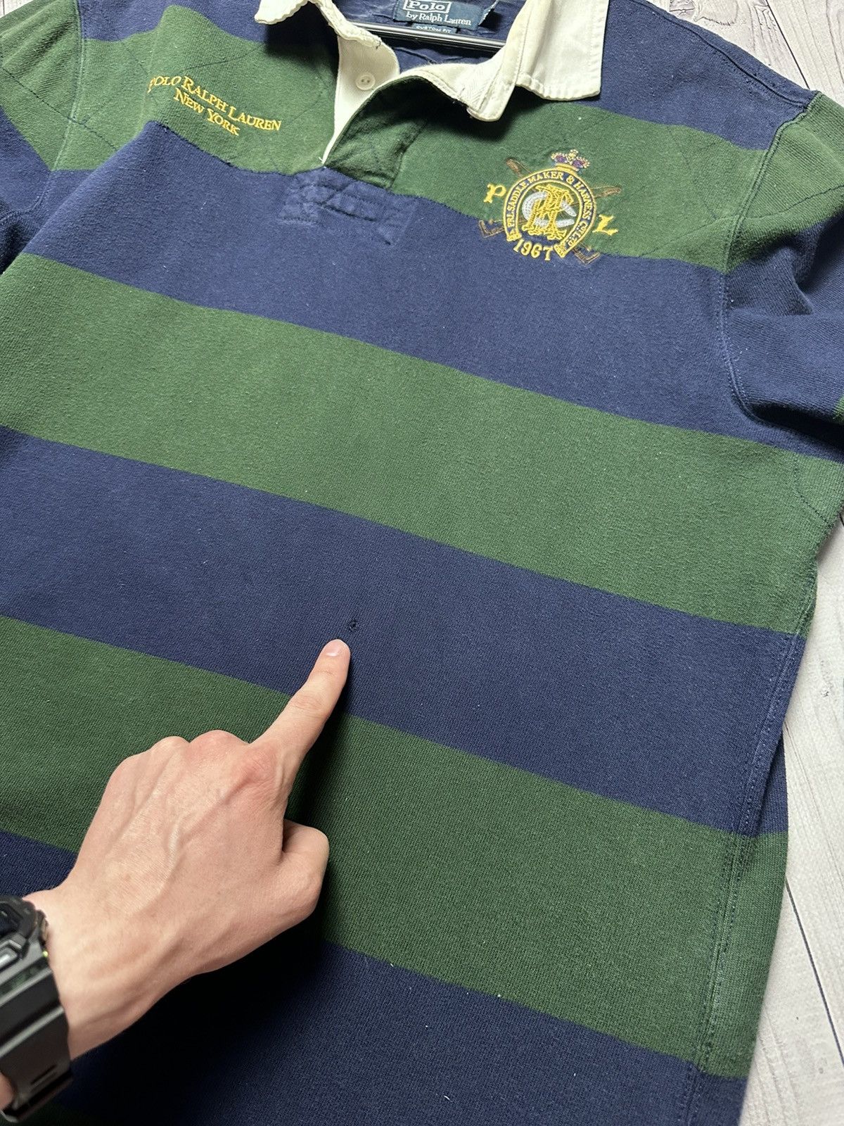 Polo Ralph Lauren × Vintage Vintage Polo Ralph Lauren rugby striped size XL Size US XL / EU 56 / 4 - 6 Thumbnail