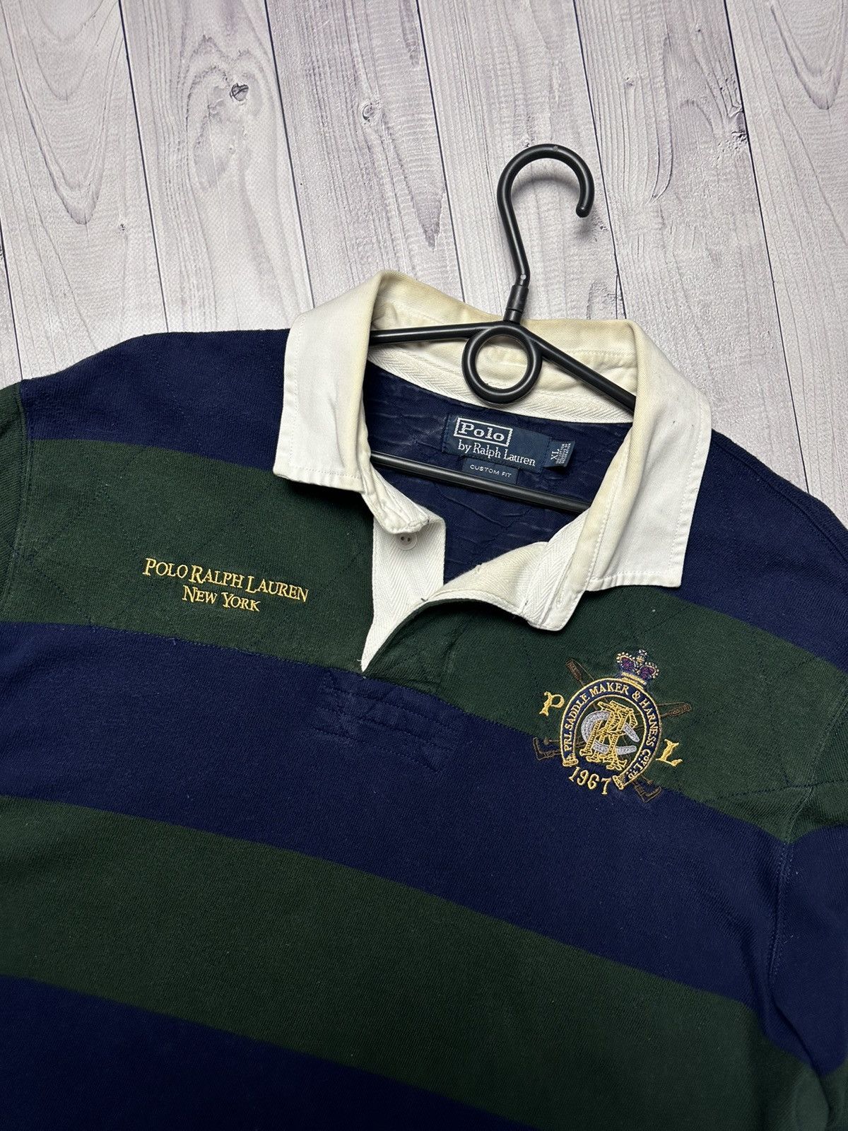 Polo Ralph Lauren × Vintage Vintage Polo Ralph Lauren rugby striped size XL Size US XL / EU 56 / 4 - 3 Thumbnail