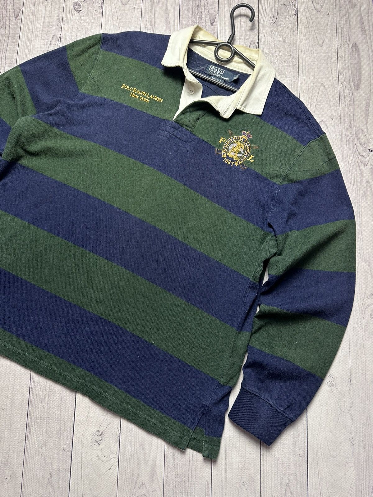 Polo Ralph Lauren × Vintage Vintage Polo Ralph Lauren rugby striped size XL Size US XL / EU 56 / 4 - 2 Thumbnail