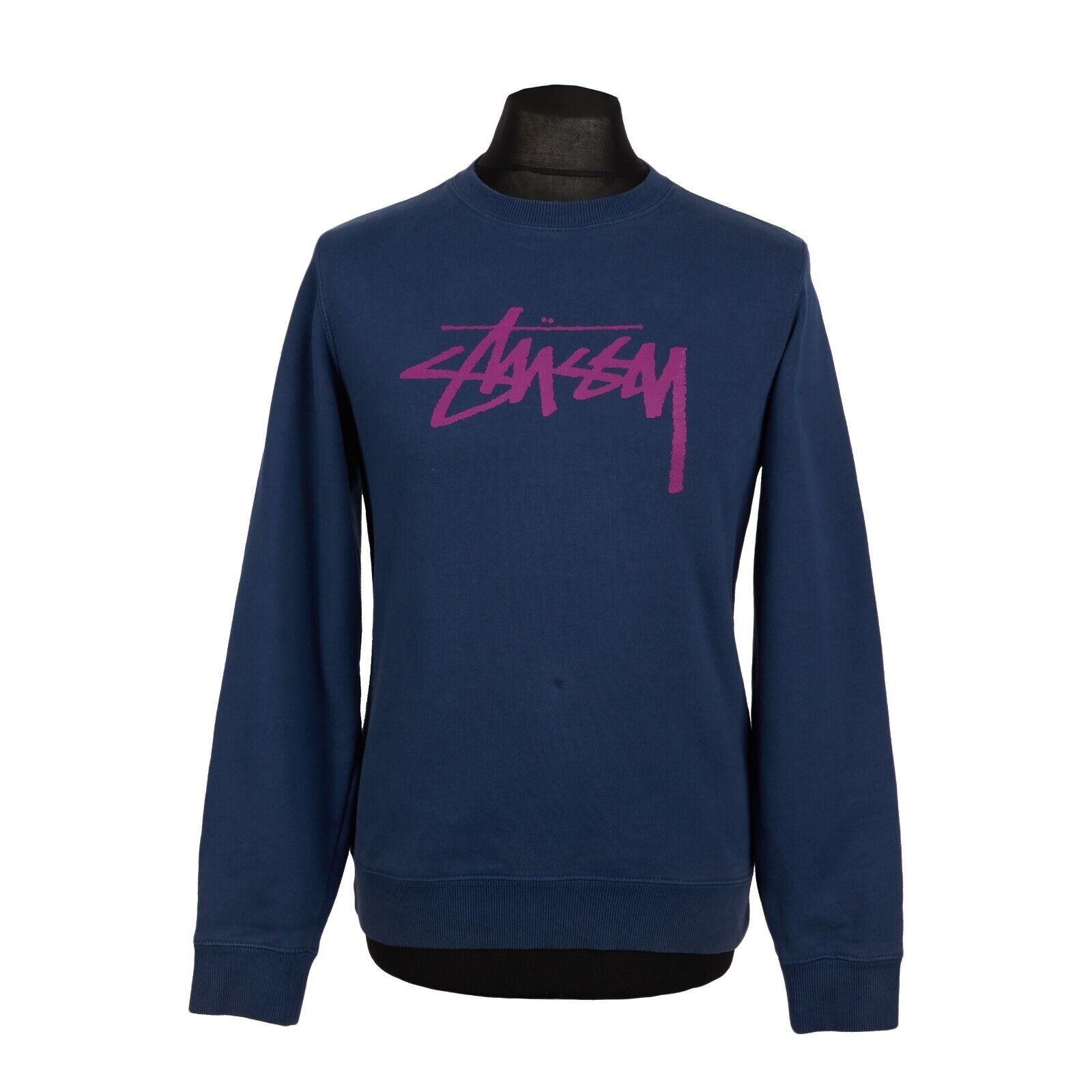STUSSY Sweatshirt Blue Cotton Logo Pullover 010906