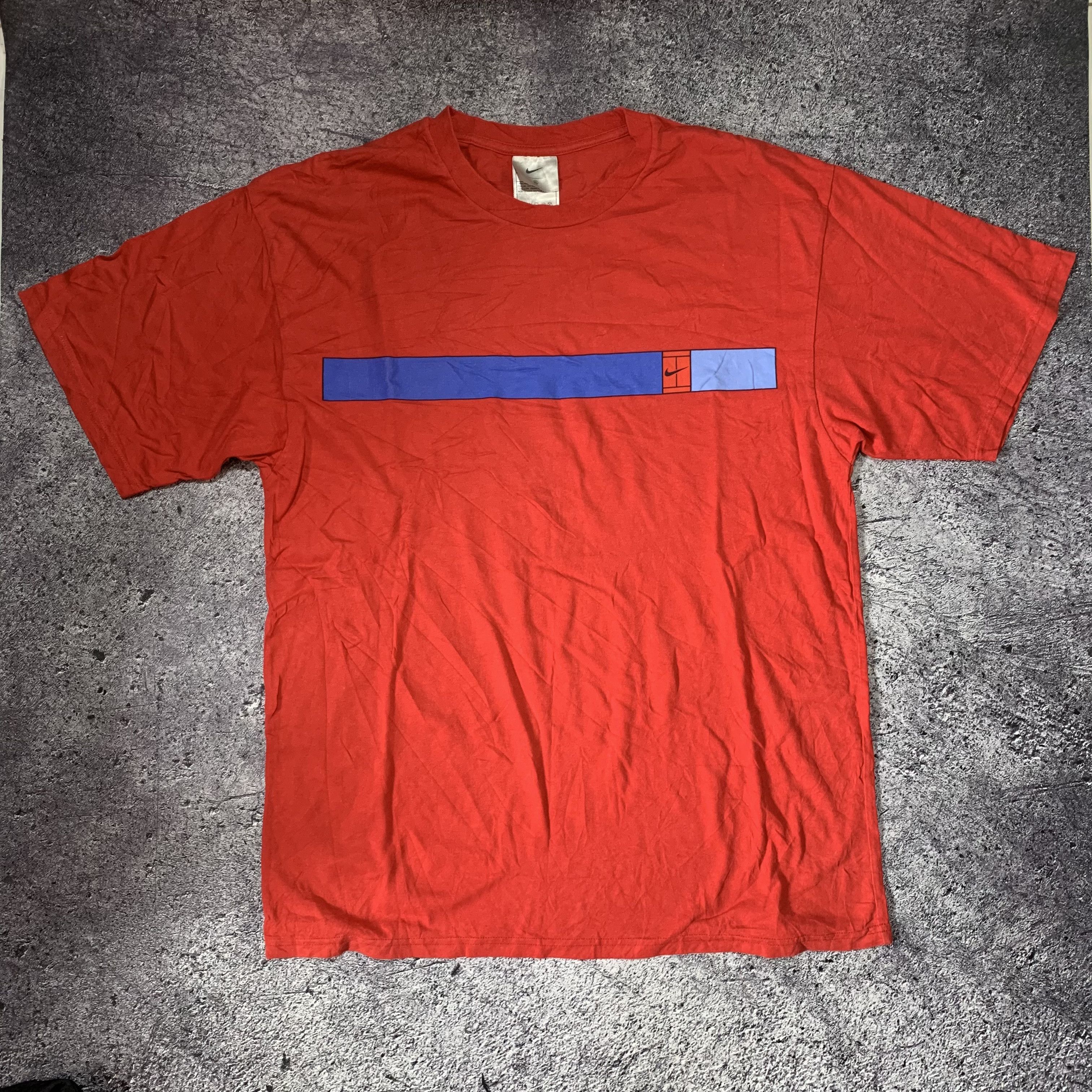 Nike 2000s Archival Nike Tennis Court Tee y2k Size US XL / EU 56 / 4 - 1 Thumbnail