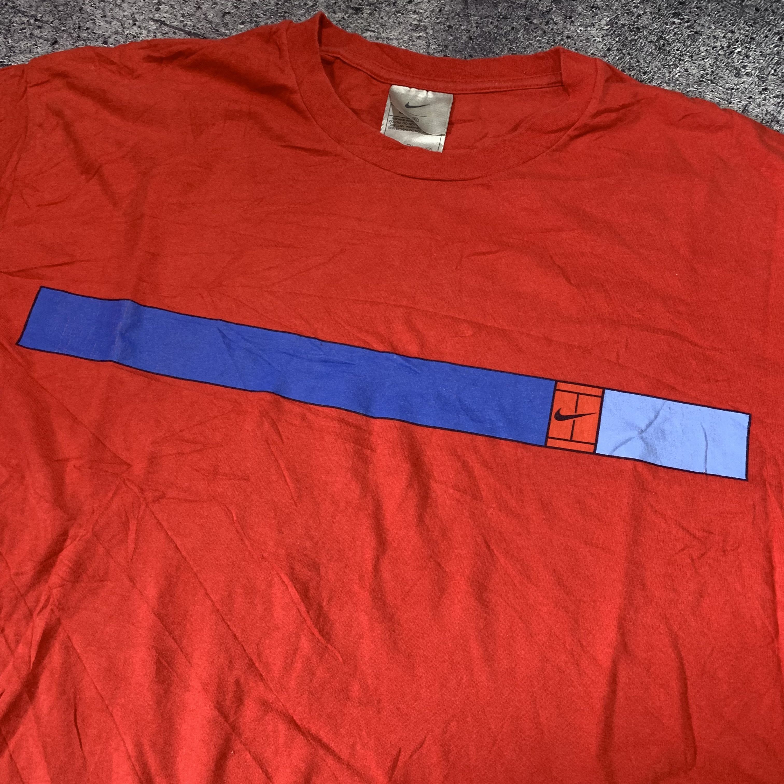 Nike 2000s Archival Nike Tennis Court Tee y2k Size US XL / EU 56 / 4 - 2 Thumbnail