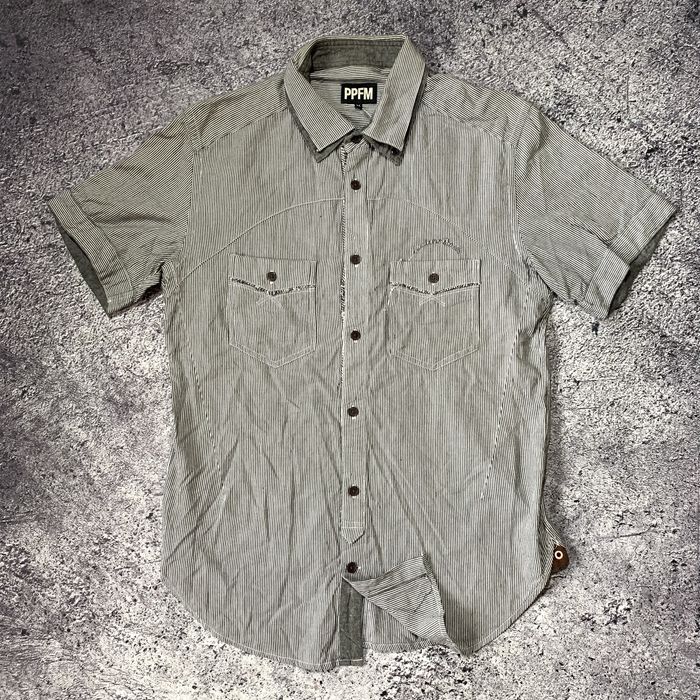 Japanese Brand PPFM Stripe Button Up Shirt | Grailed