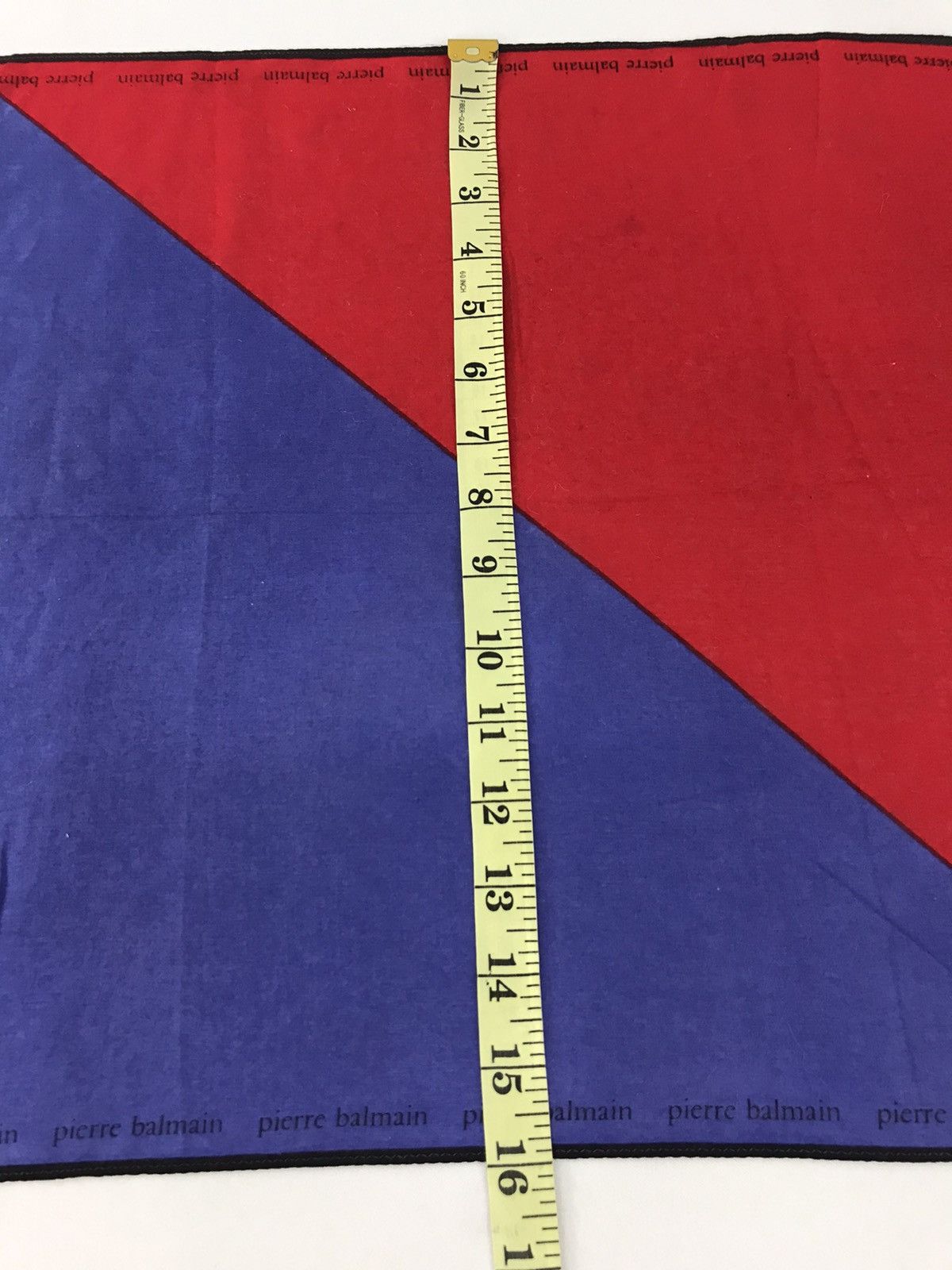 Pierre Balmain × Vintage Vintage Pierre Balmain Two Tone Simple Design Handkerchief Size ONE SIZE - 5 Thumbnail