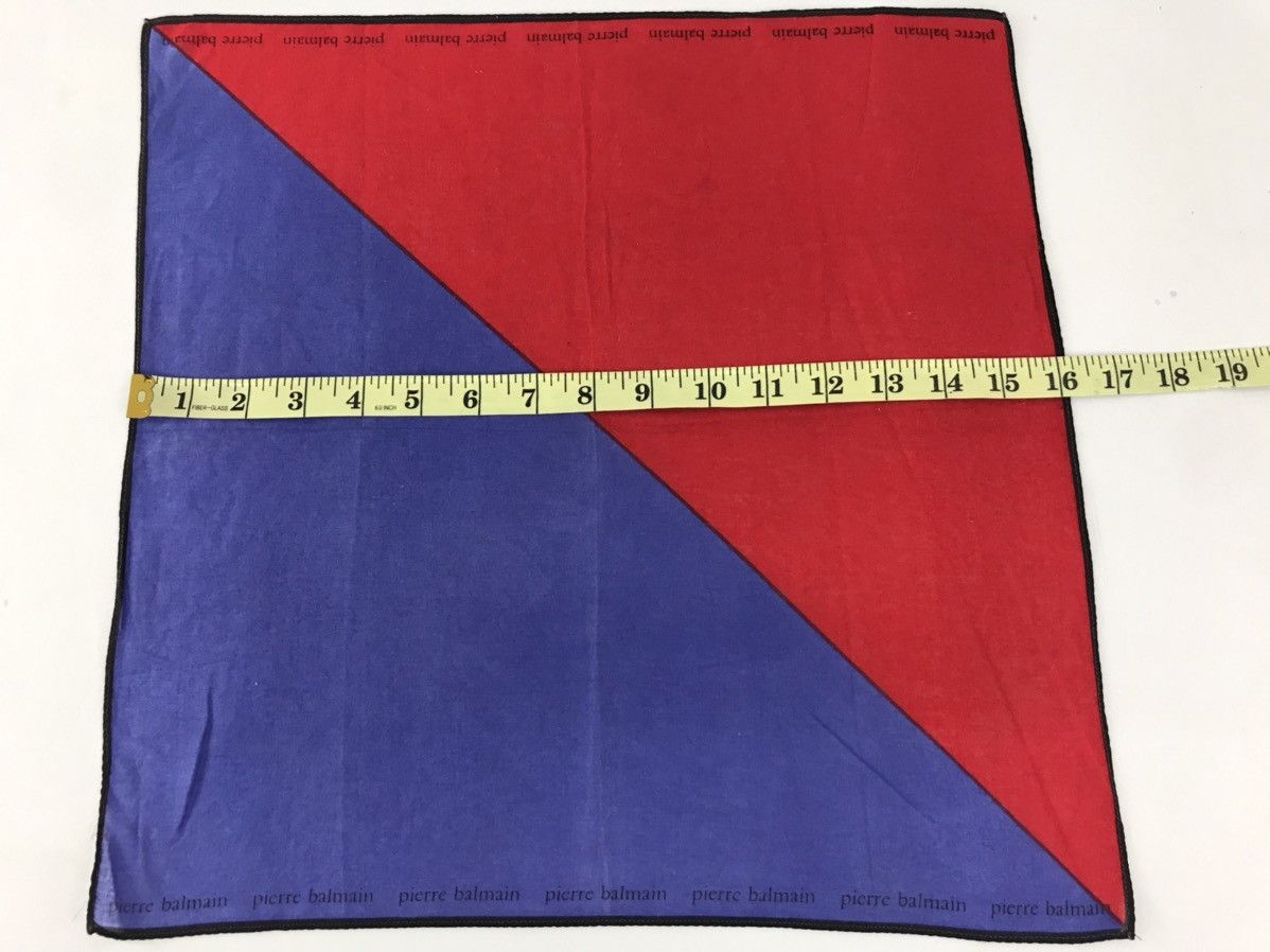 Pierre Balmain × Vintage Vintage Pierre Balmain Two Tone Simple Design Handkerchief Size ONE SIZE - 4 Thumbnail