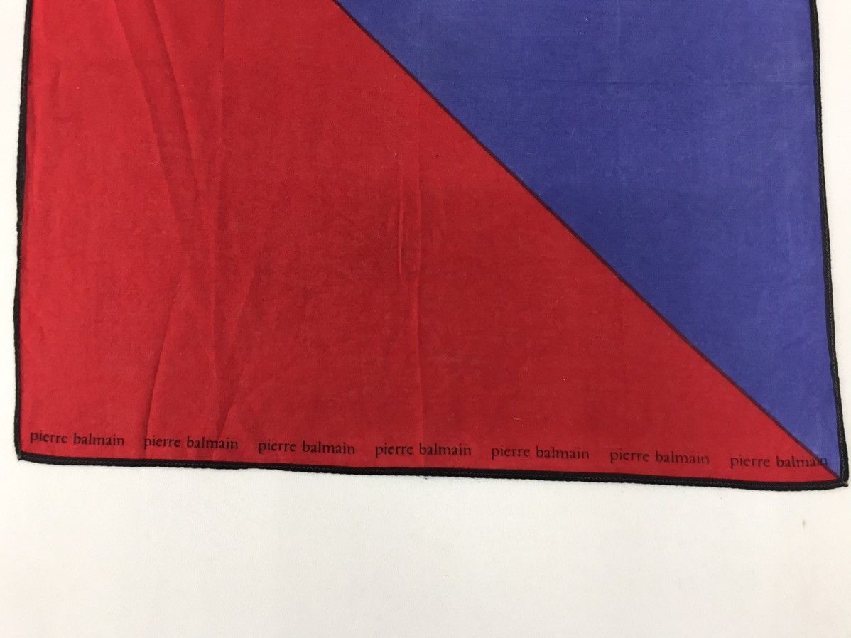 Pierre Balmain × Vintage Vintage Pierre Balmain Two Tone Simple Design Handkerchief Size ONE SIZE - 3 Thumbnail