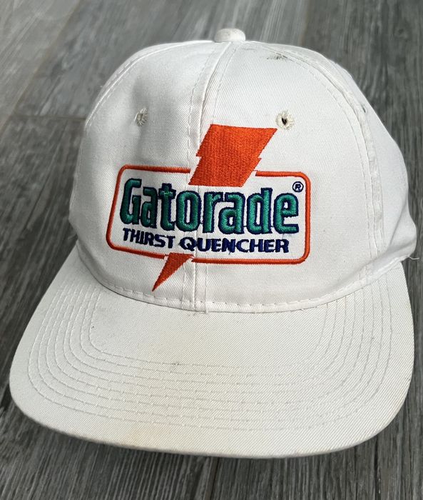 Vintage 1990s Gatorade Thirst Quencher White VintageArt Snapback Hat ...