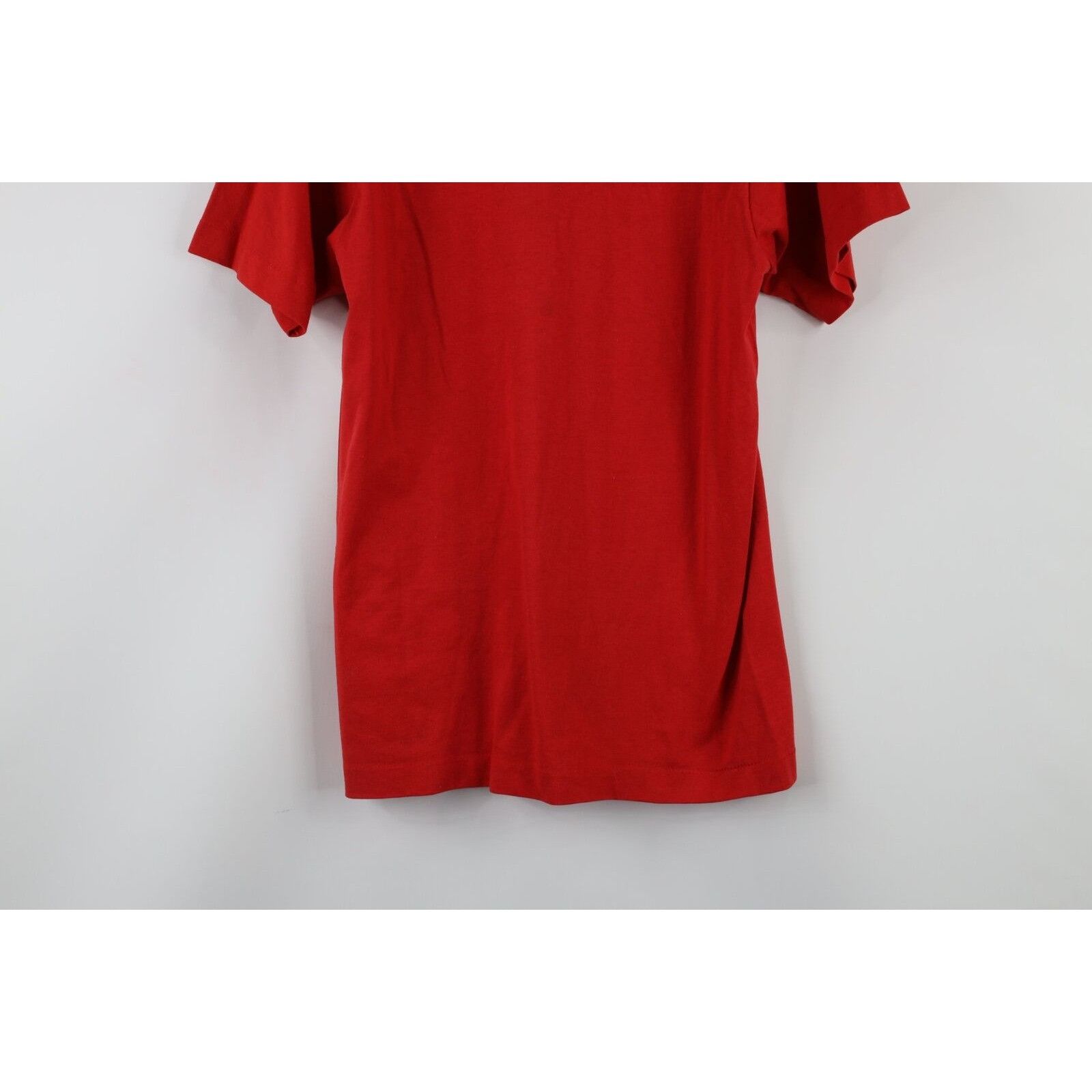 Vintage Vintage 90s Streetwear Faded Blank Short Sleeve T-Shirt Red Size US M / EU 48-50 / 2 - 7 Thumbnail