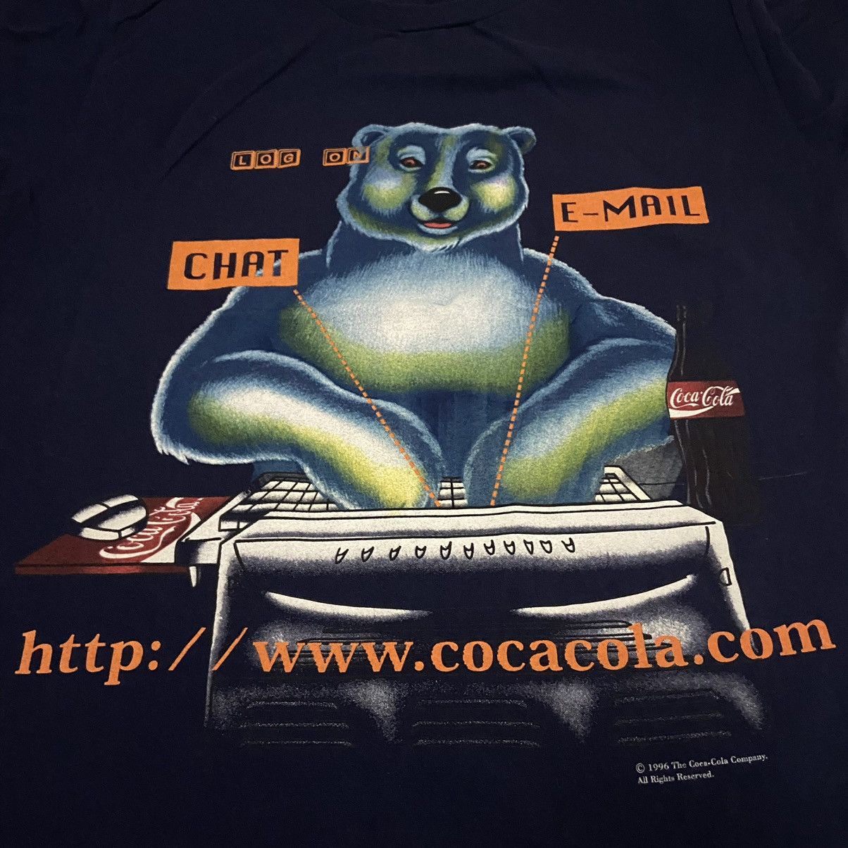 Coca Cola Vintage 90s coke bear tshirt Size US XL / EU 56 / 4 - 3 Thumbnail