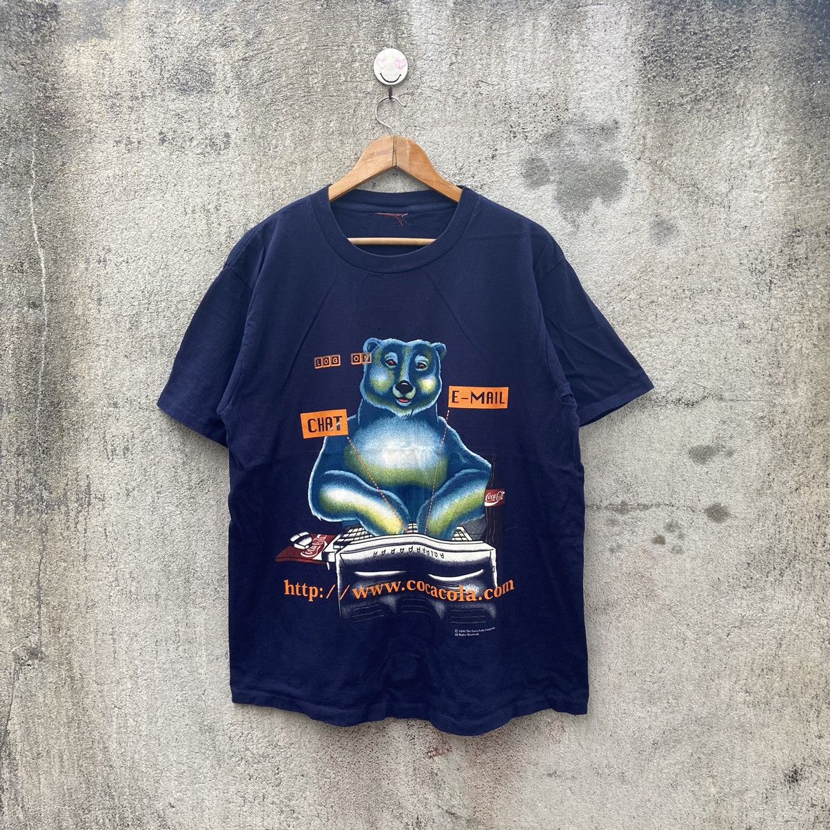 Coca Cola Vintage 90s coke bear tshirt Size US XL / EU 56 / 4 - 1 Thumbnail