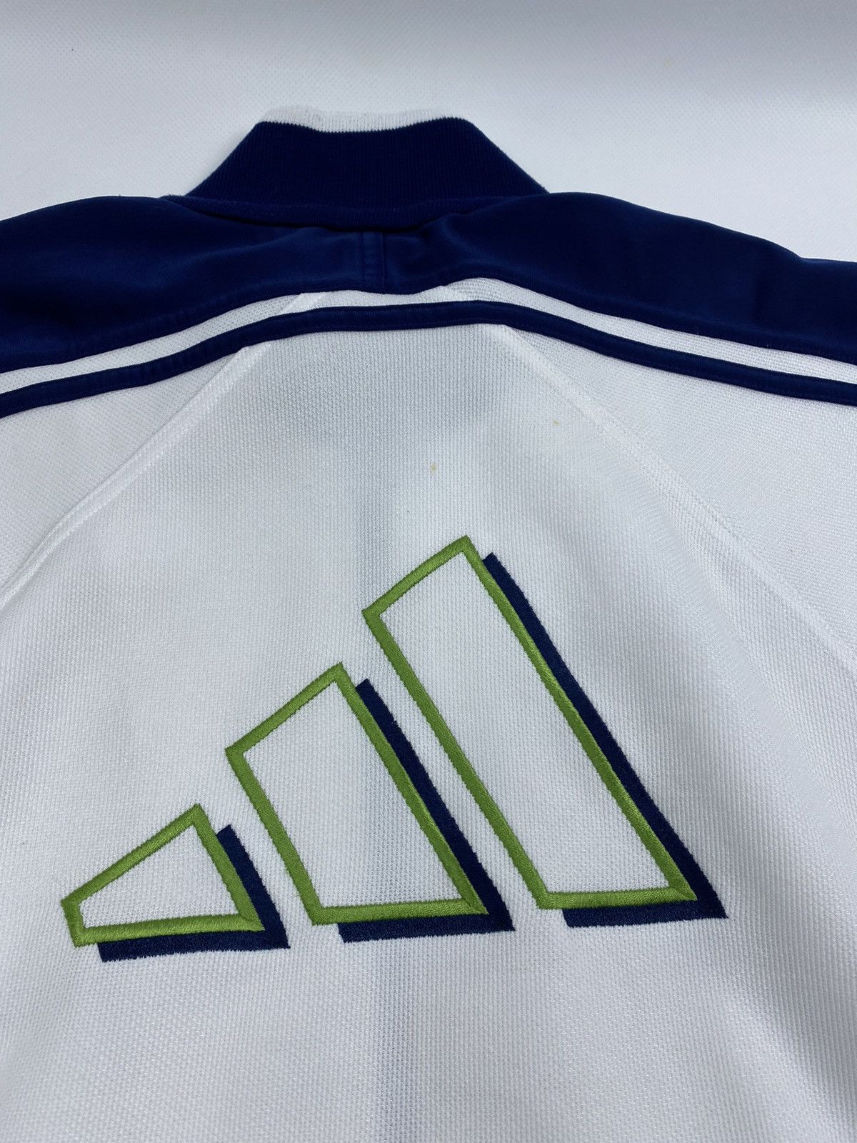 Adidas LASTDROP🔥 90s Adidas Lime Blue White Vintage Track Jacket Size US M / EU 48-50 / 2 - 4 Thumbnail