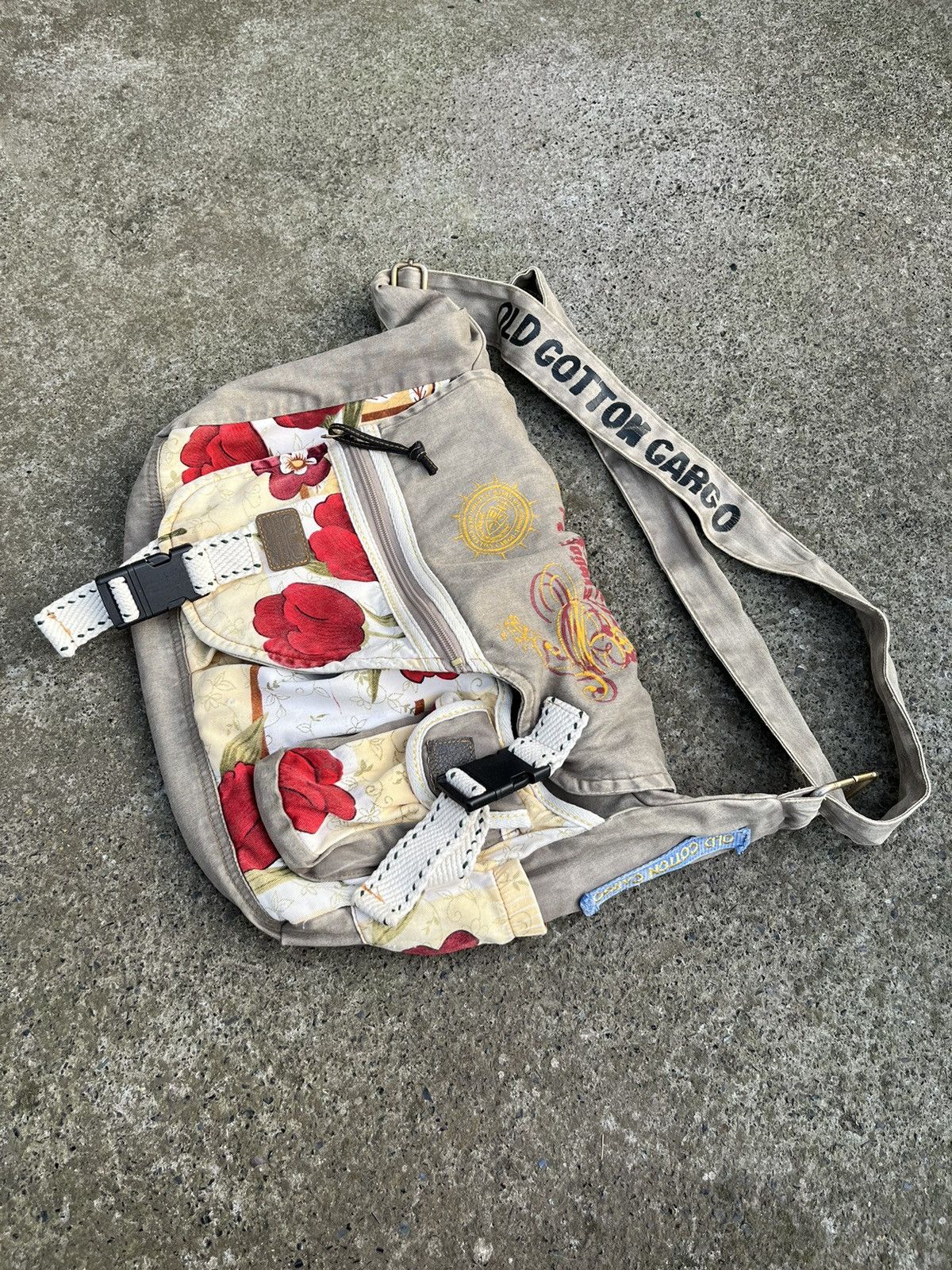 Other Vintage y2k Flowers Messenger Bag Multi Pocket Utility Size ONE SIZE - 3 Thumbnail